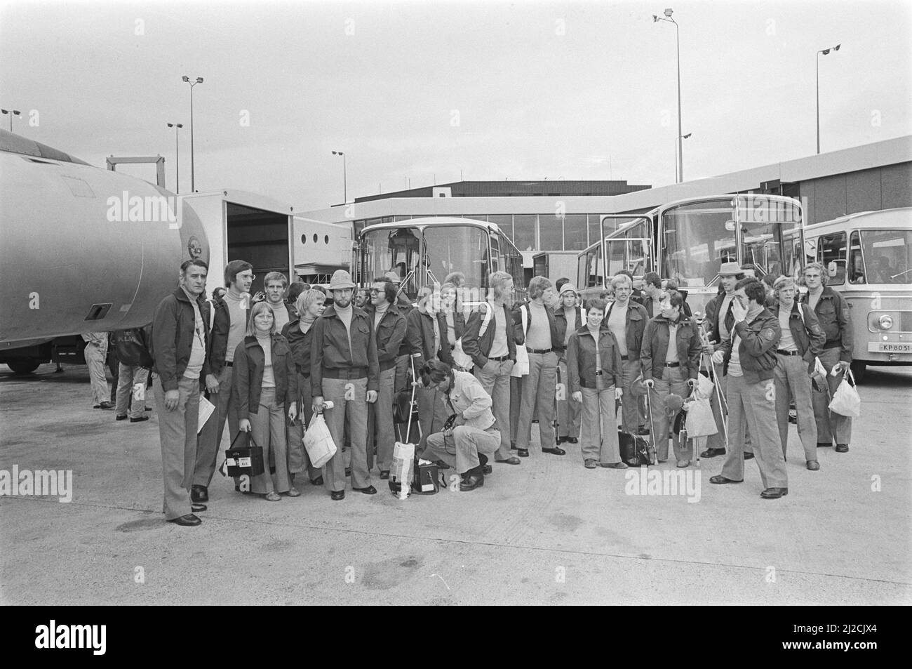 Équipe néerlandaise pour les Jeux Olympiques pour les handicapés à Montréal ca. 31 juillet 1976 Banque D'Images