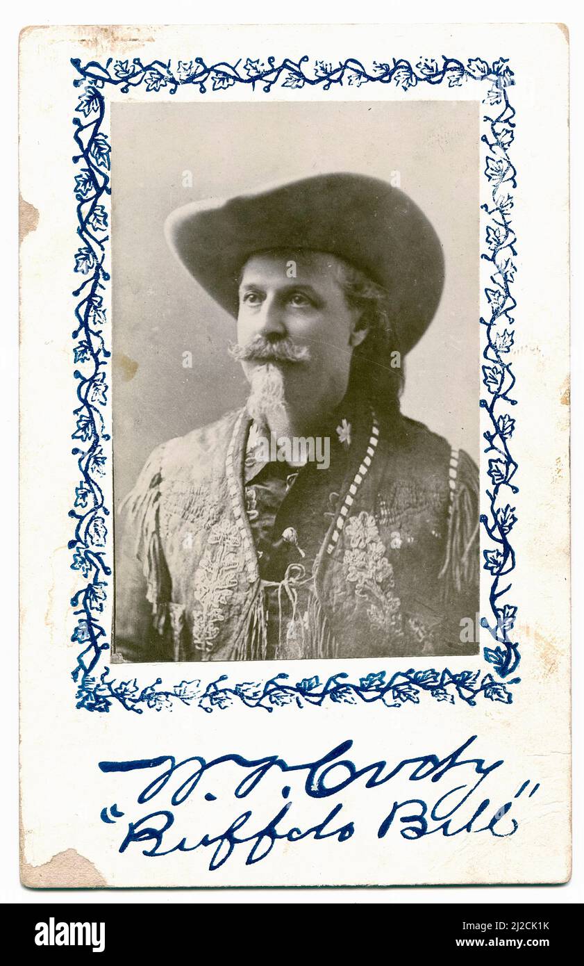 Portrait du showman américain William Frederick Cody, connu sous le nom de Buffalo Bill (1846 - 19170), vers 1890. Banque D'Images