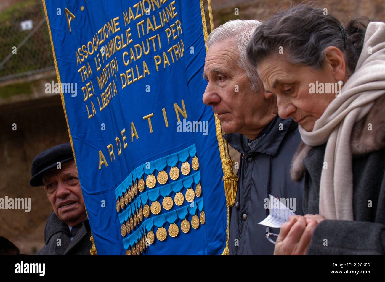 Rome, Italie 29/01/2005: Commémoration des martyrs de la Fosse Ardeatine. ©Andrea Sabbadini Banque D'Images