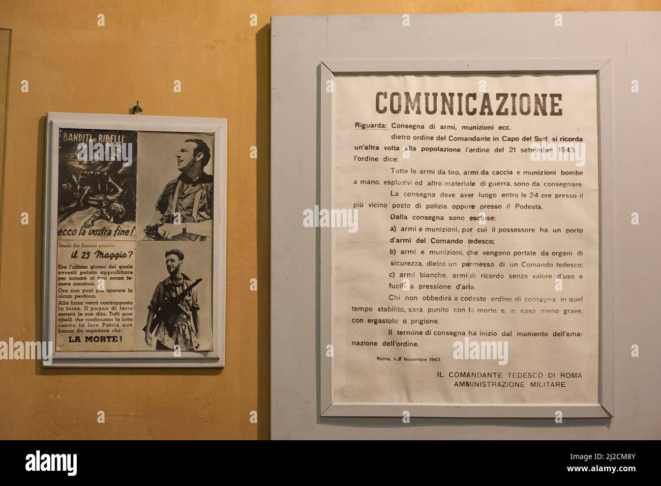 Rome, Italie 27/01/2013: Visite du Musée de la libération de via Tasso à l'occasion du jour du souvenir. ©Andrea Sabbadini Banque D'Images