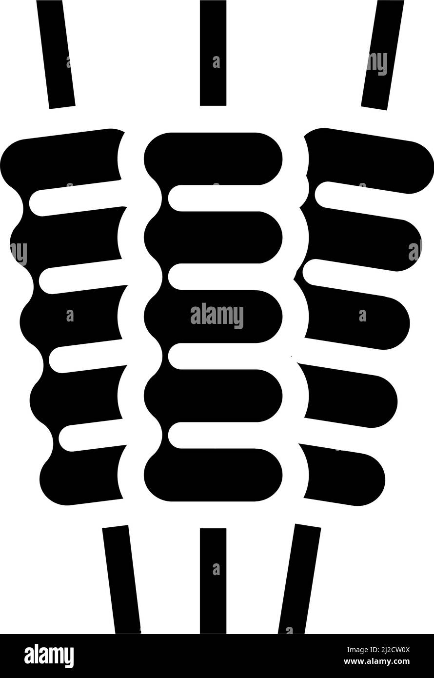 illustration du vecteur de l'icône de glyphe de cricket de balle Illustration de Vecteur