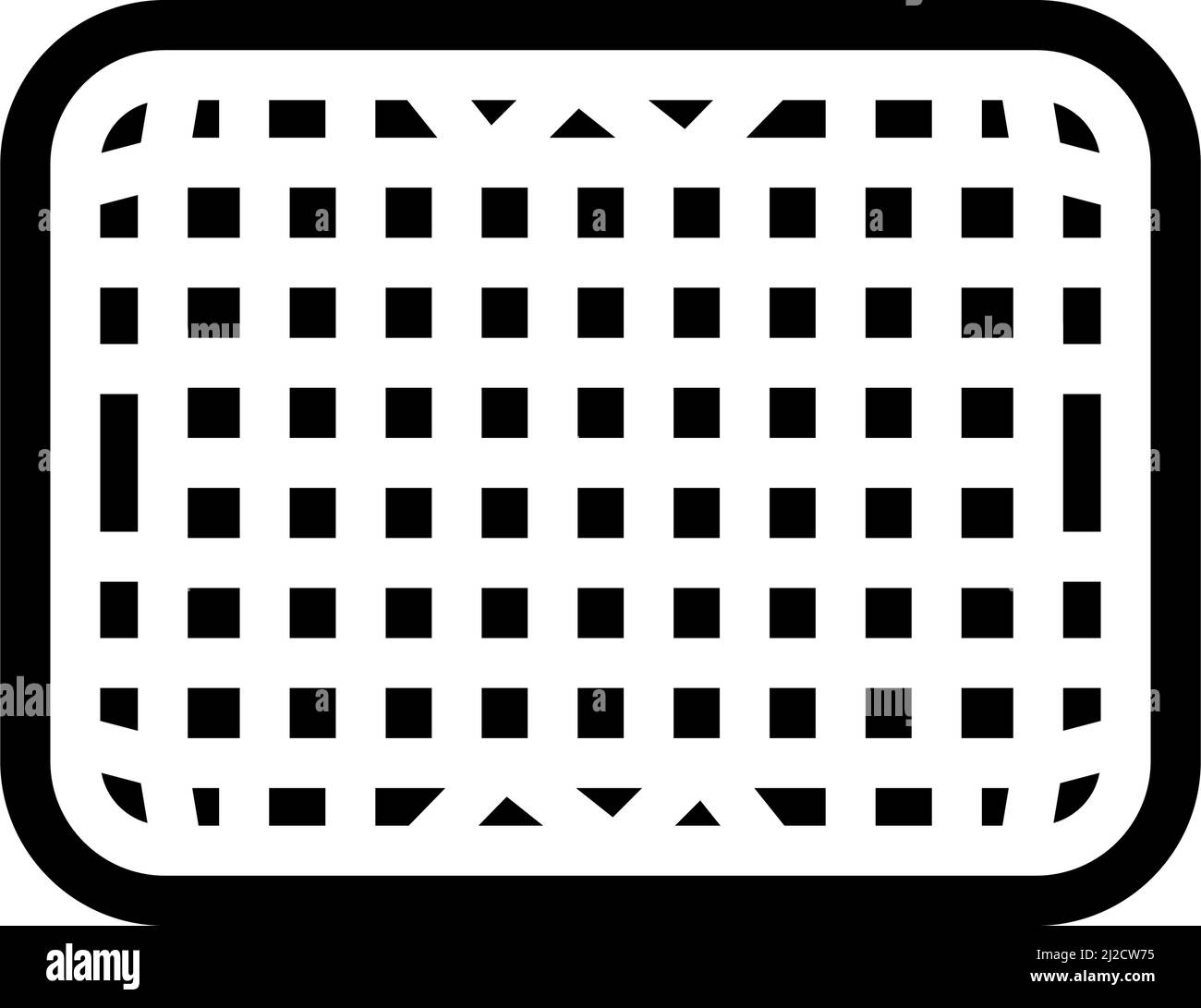 illustration vectorielle de l'icône du glyphe de l'accessoire de cricket de la grille Illustration de Vecteur