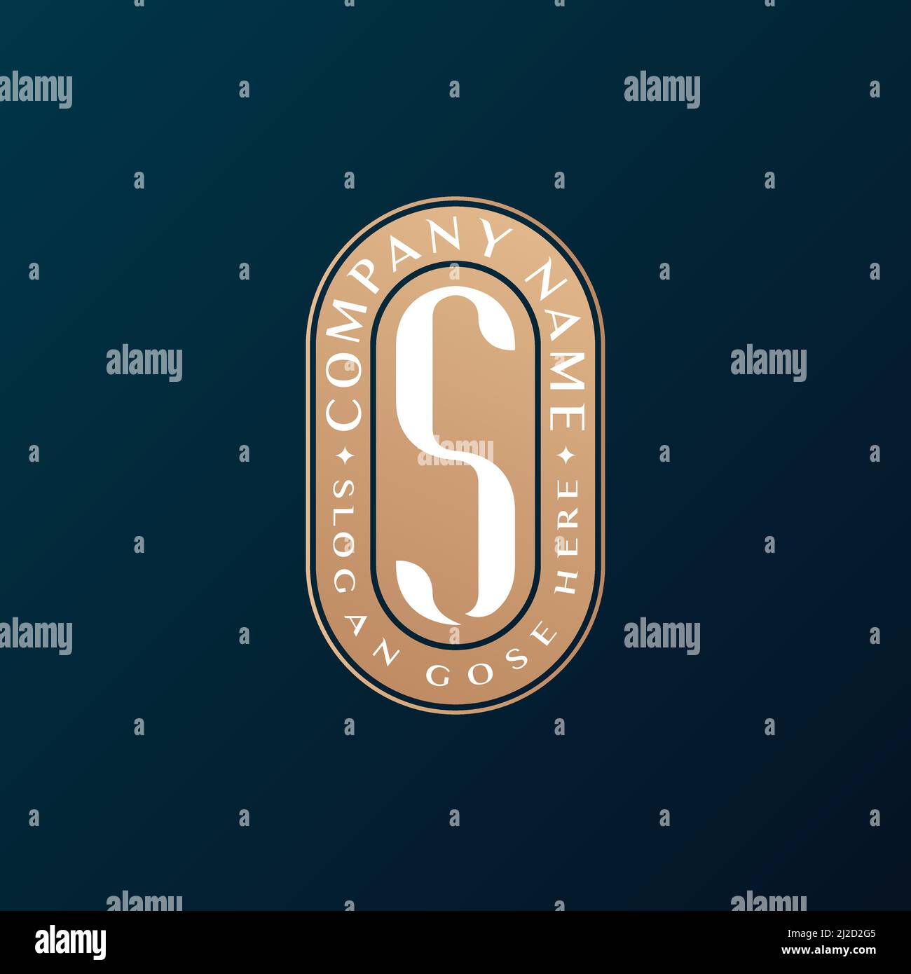 Abstrait Emblem Premium luxe identité d'entreprise élégant lettre S logo design Illustration de Vecteur
