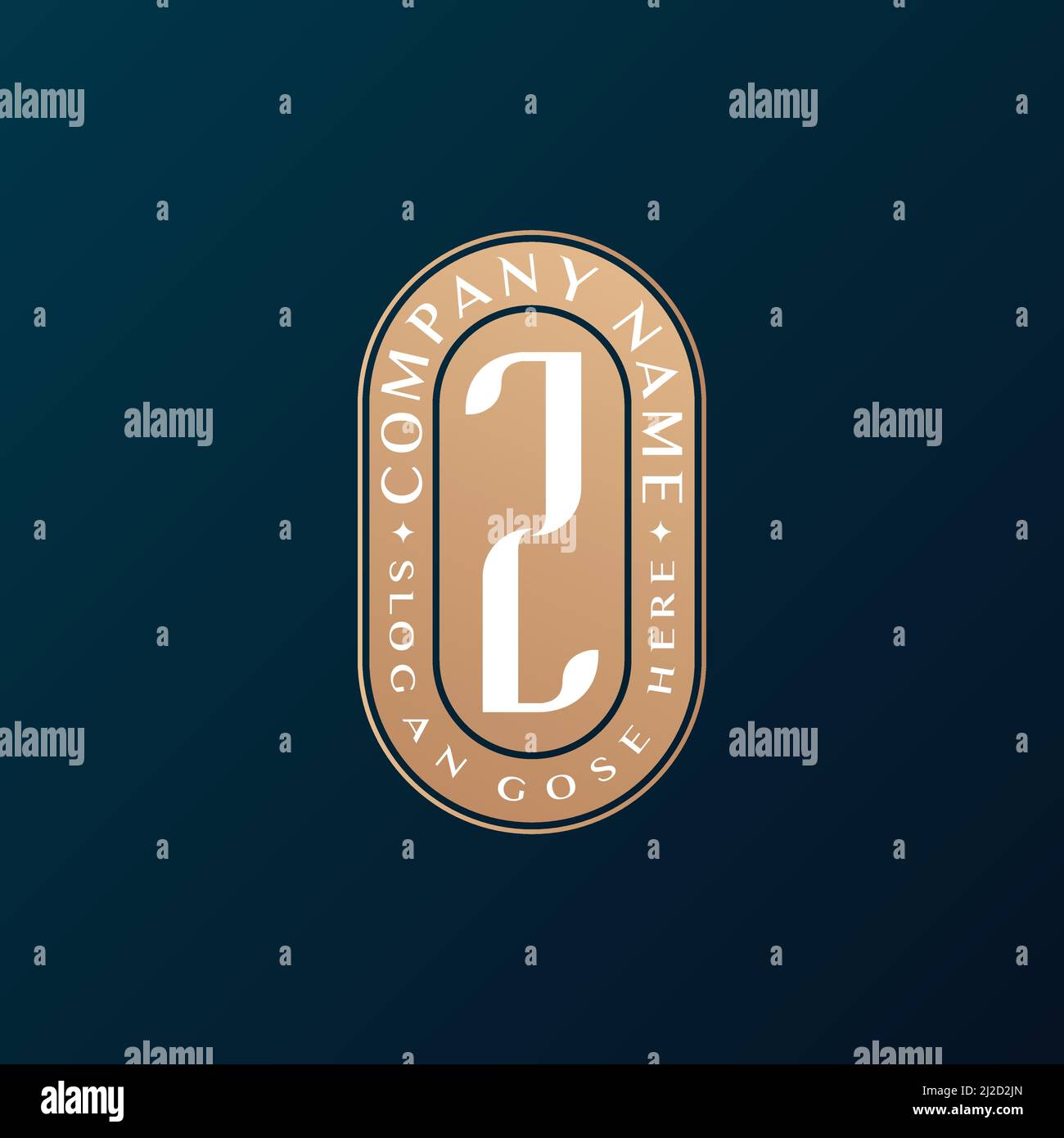 Abstrait Emblem Premium luxe identité d'entreprise élégant lettre Z logo design Illustration de Vecteur