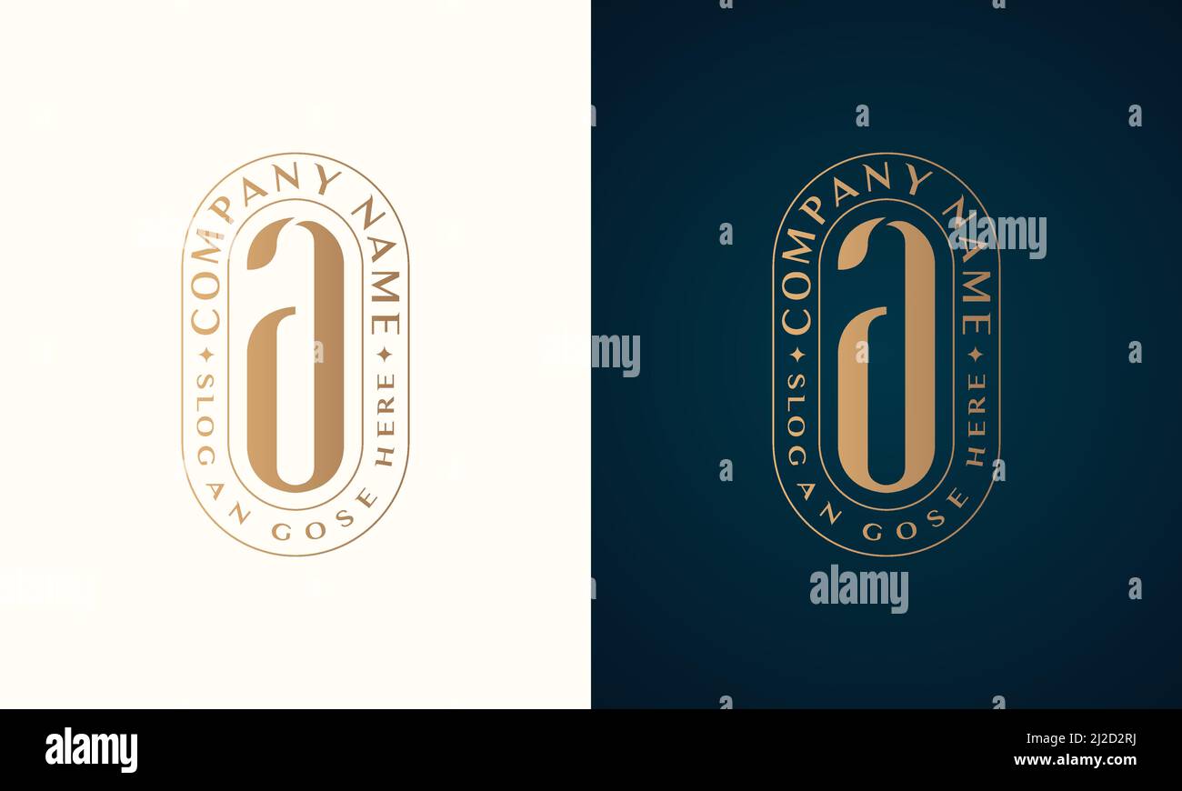Abstrait Premium luxe marque lettre D'identité A logo design Illustration de Vecteur