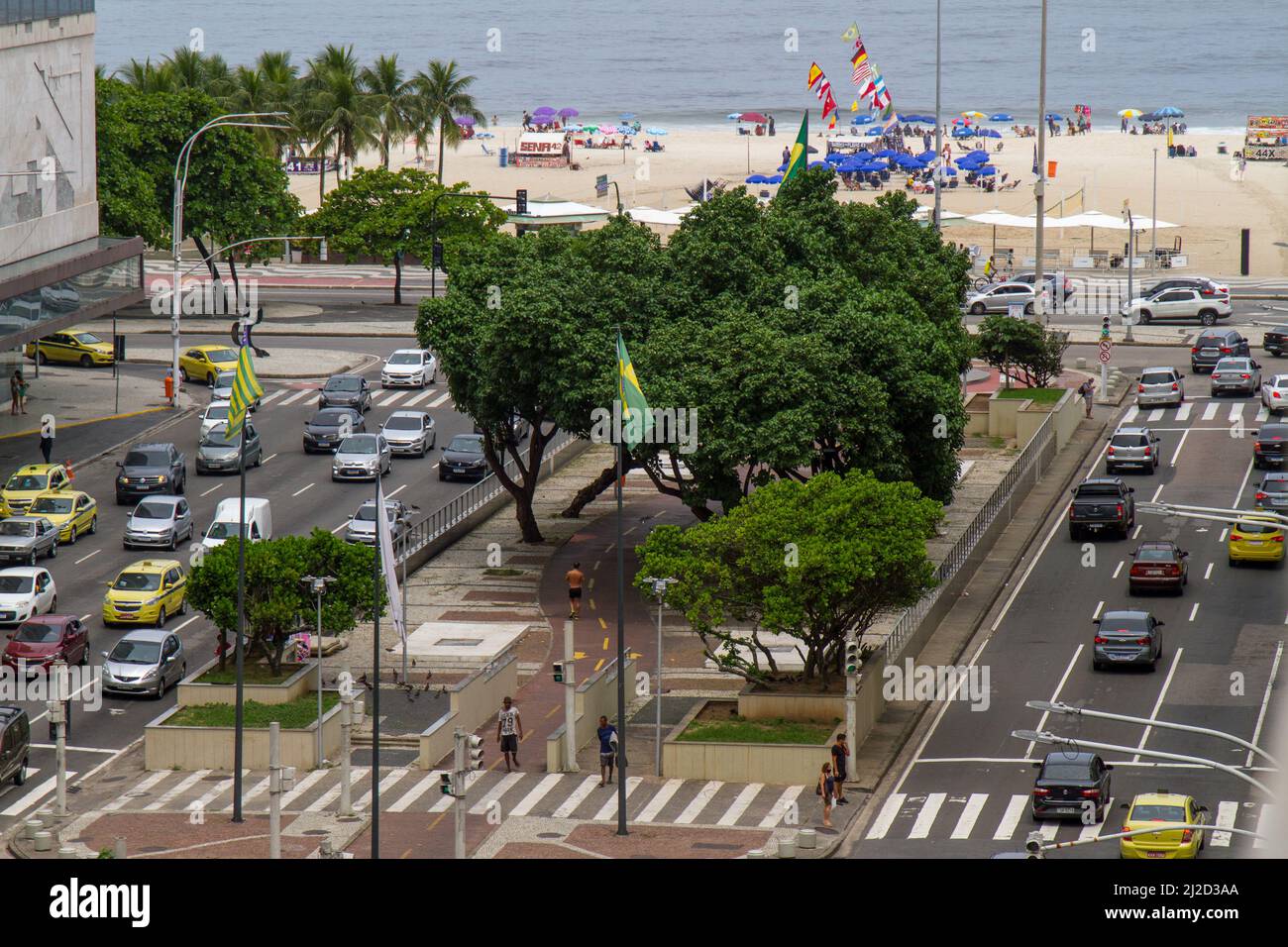 Copacabana à Rio de Janeiro, Brésil - 07 février 2022 : quartier de Copacabana à Rio de Janeiro. Banque D'Images