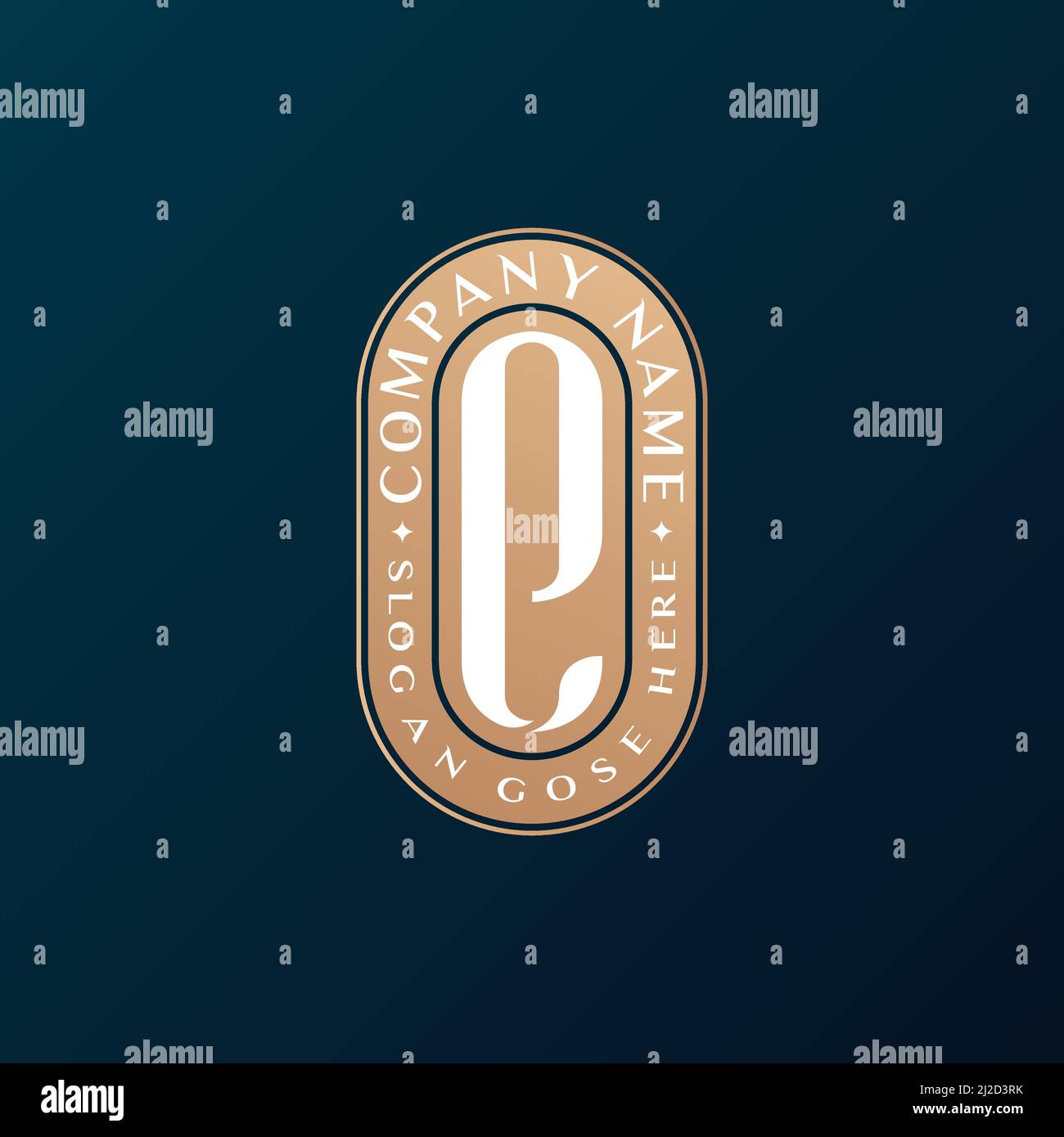 Abstrait Emblem Premium luxe identité d'entreprise élégant lettre E logo design Illustration de Vecteur