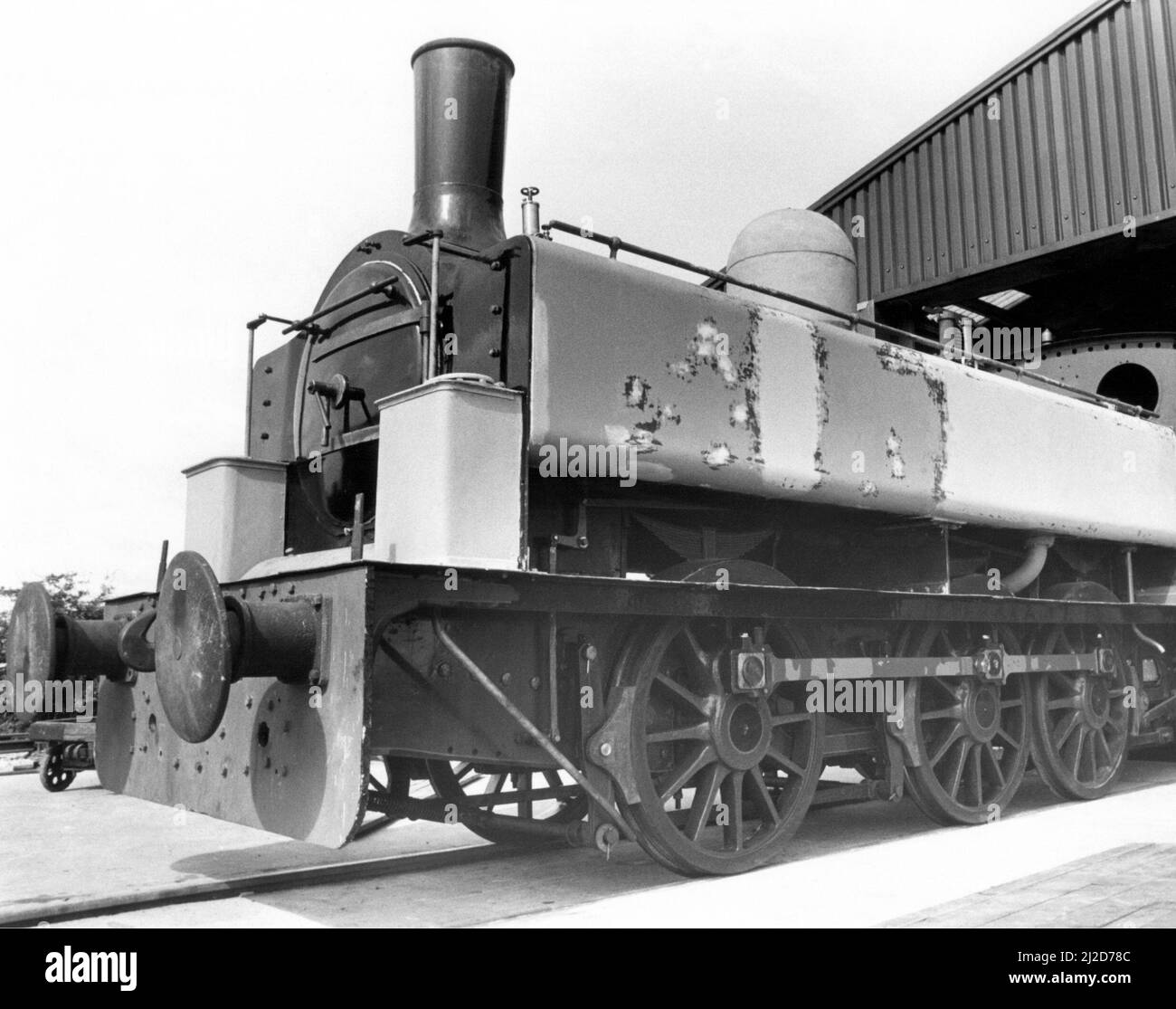 Une ancienne locomotive de classe a du Consett et de la NCB a été restaurée au Stephenson Rail Museum, Middle Engine Lane, North Shields le 10th juillet 1985 Banque D'Images