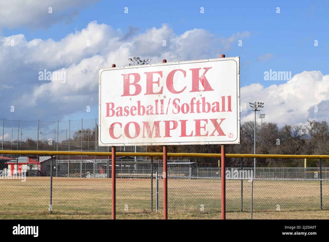 Complexe Beck Baseball / Softball à Glen Rose, Texas Banque D'Images