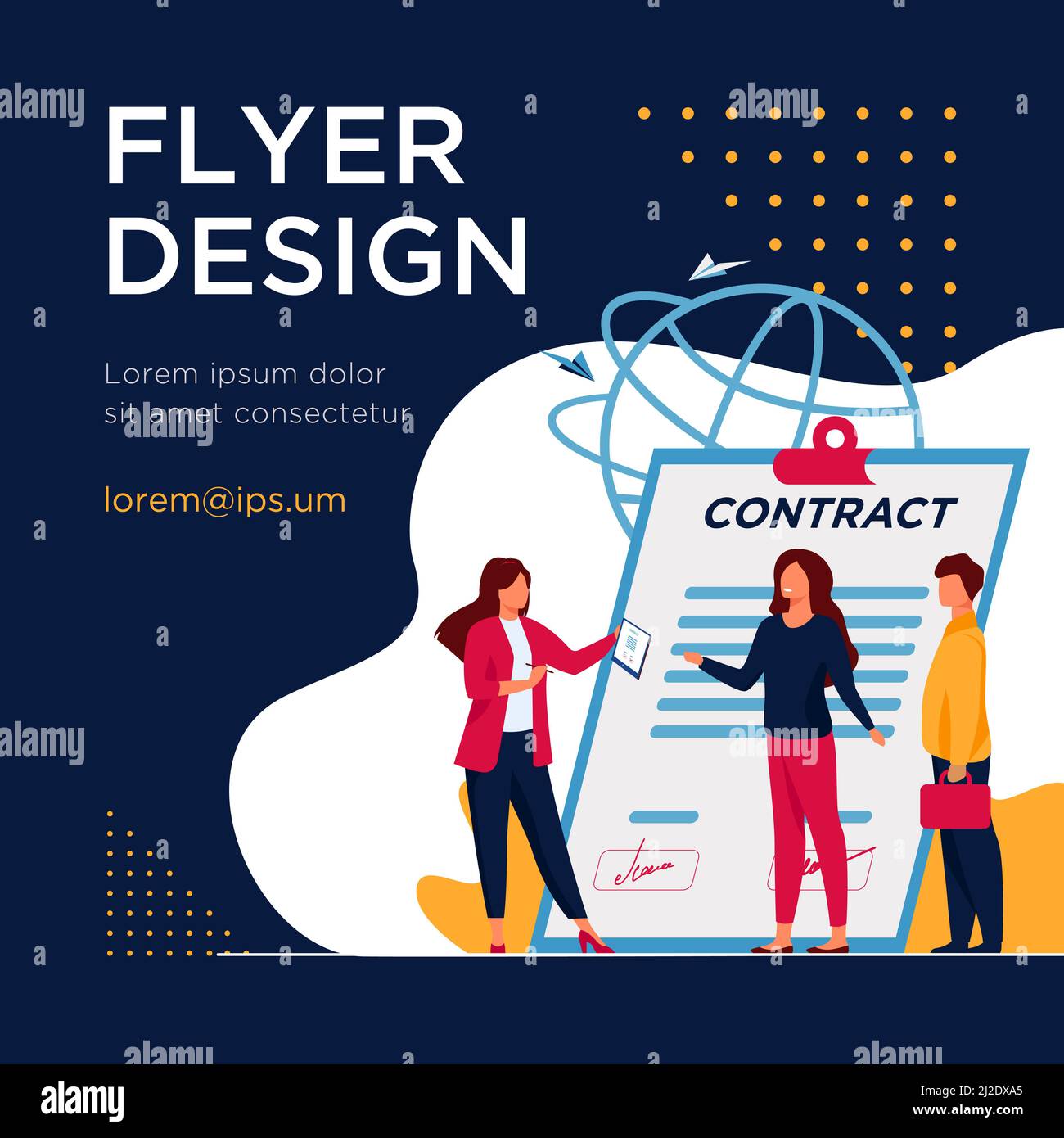 Réunion des partenaires commerciaux. Réunion des hommes d'affaires pour la signature d'un contrat d'illustration de vecteur plat. Emploi, affaire, partenariat concept pour bannière, web Illustration de Vecteur