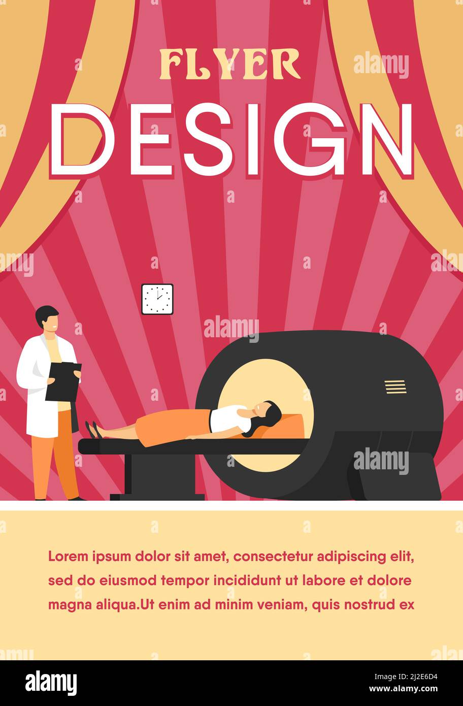 Examen médical et concept de diagnostic. Médecin analysant le cerveau du patient à l'aide d'une machine de tomographie médicale pour diagnostiquer une maladie oncologique. Peut être utilisé Illustration de Vecteur