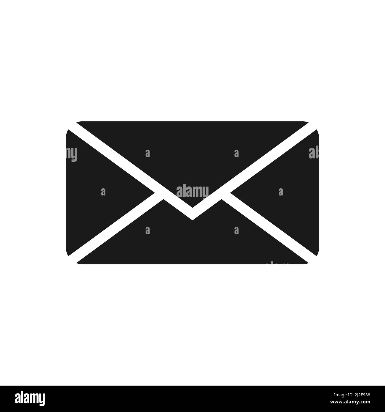 Icône de vecteur noir d'enveloppe fermée. Symbole courrier Image  Vectorielle Stock - Alamy