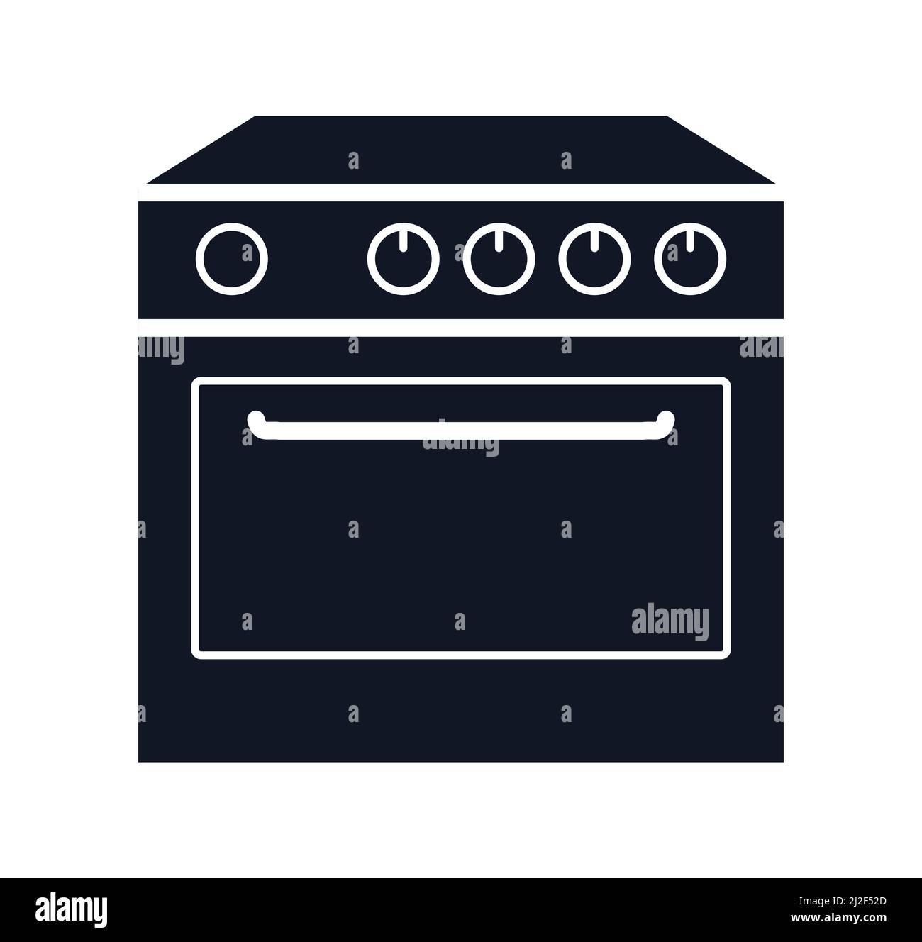 Symbole de la cuisine, du four et de la cuisinière, icône d'illustration vectorielle Illustration de Vecteur