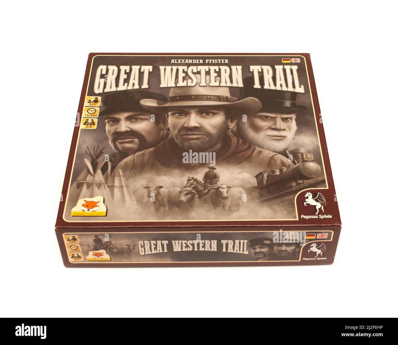 Le jeu de société, Great Western Trail par Alexander Pfester Banque D'Images