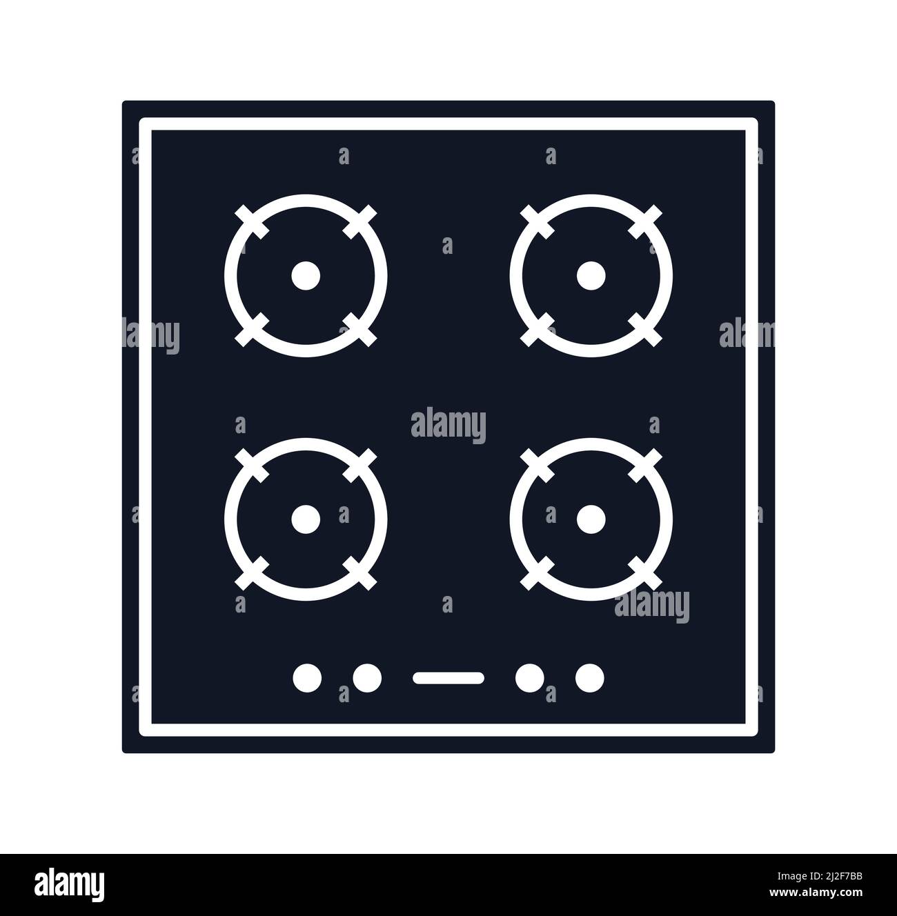 Symbole de table de cuisson en céramique avec 4 surfaces de cuisson icône  d'illustration vectorielle Image Vectorielle Stock - Alamy