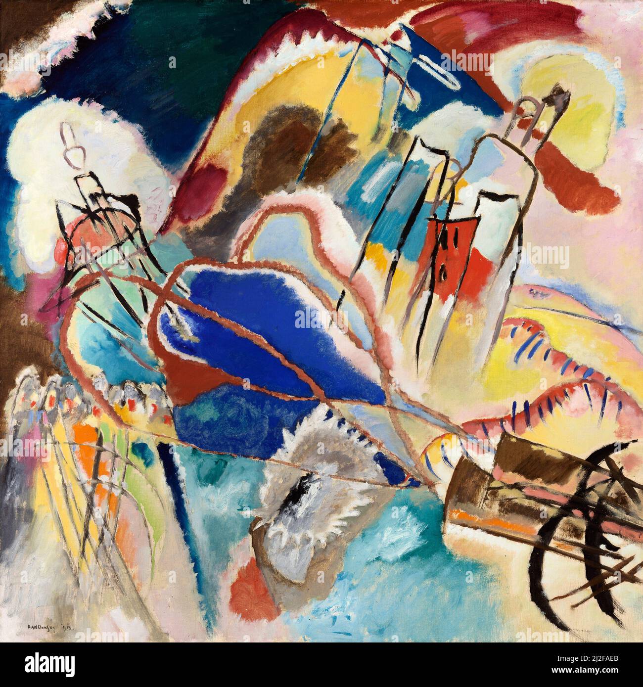 Improvisation n° 30 (canons). Vasily Kandinsky. 1913. Banque D'Images