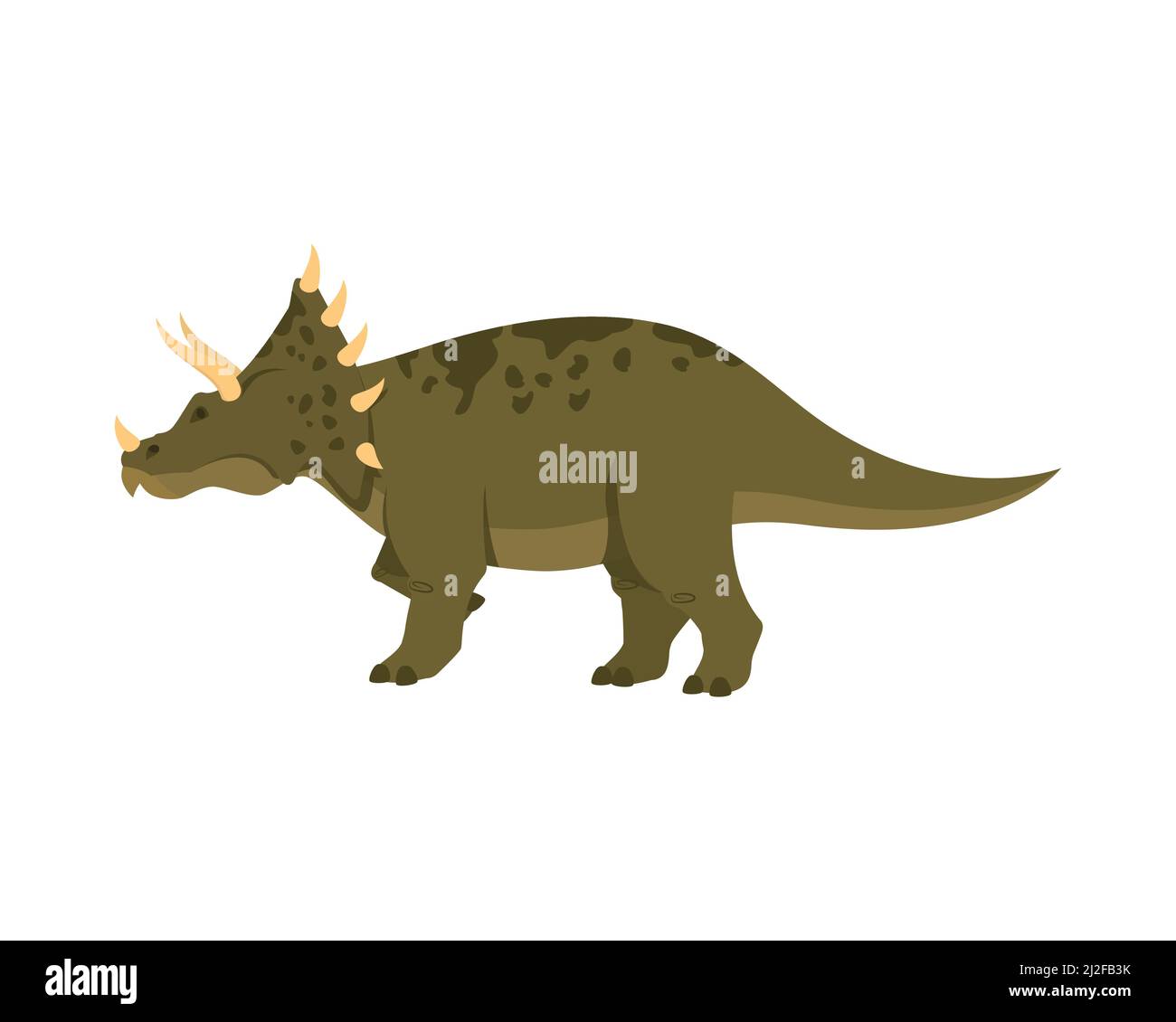 Détails des tricératops le Jurassic Animal Illustration Vector Illustration de Vecteur
