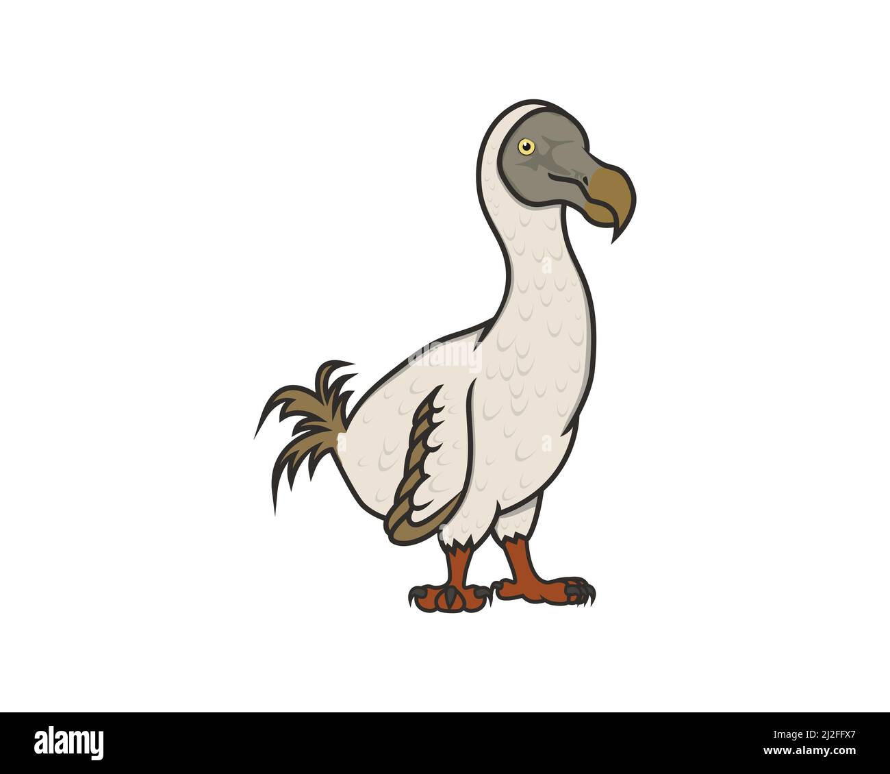 Dodo Bird détaillé avec mouvement debout Illustration Vector Illustration de Vecteur