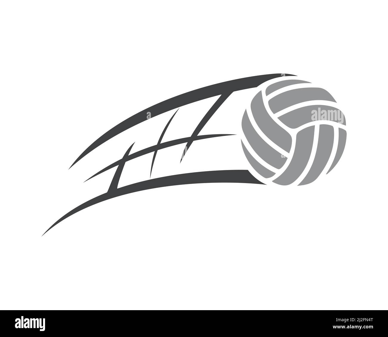 Symbole de volley-ball créatif combiné au vecteur Net Illustration Illustration de Vecteur