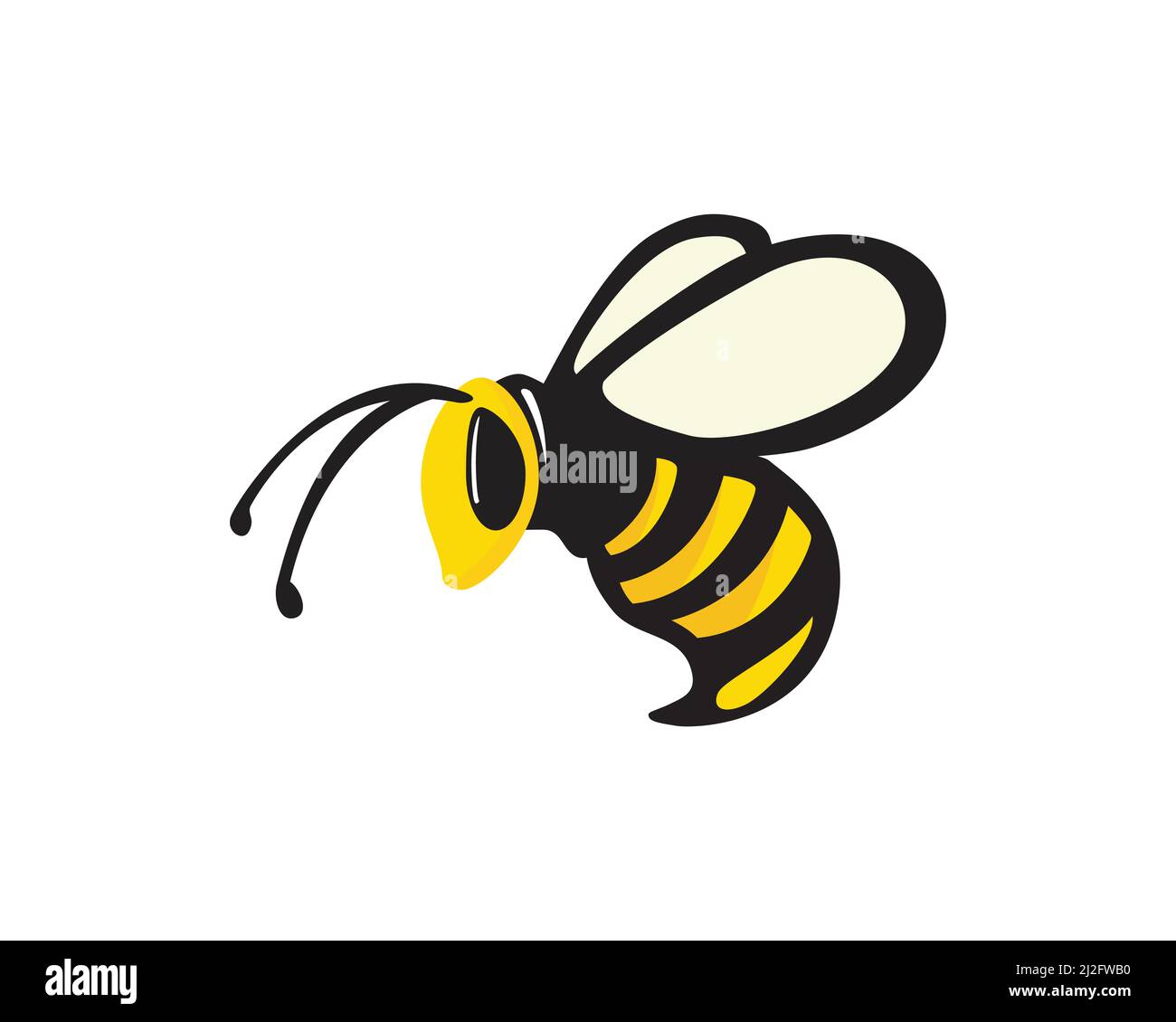 Vecteur Flying Bee simple Illustration de Vecteur