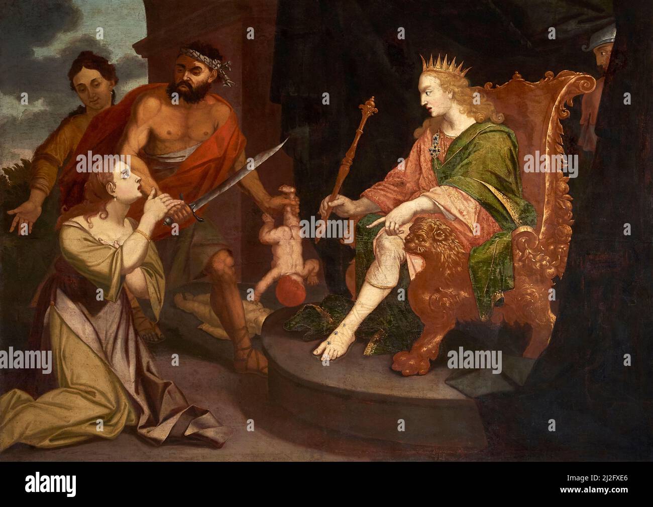 Jugement de Salomon - huile sur toile - peintre emilien de la première  moitié du 16th siècle - Piacenza, Italie, église St.Antonino Photo Stock -  Alamy