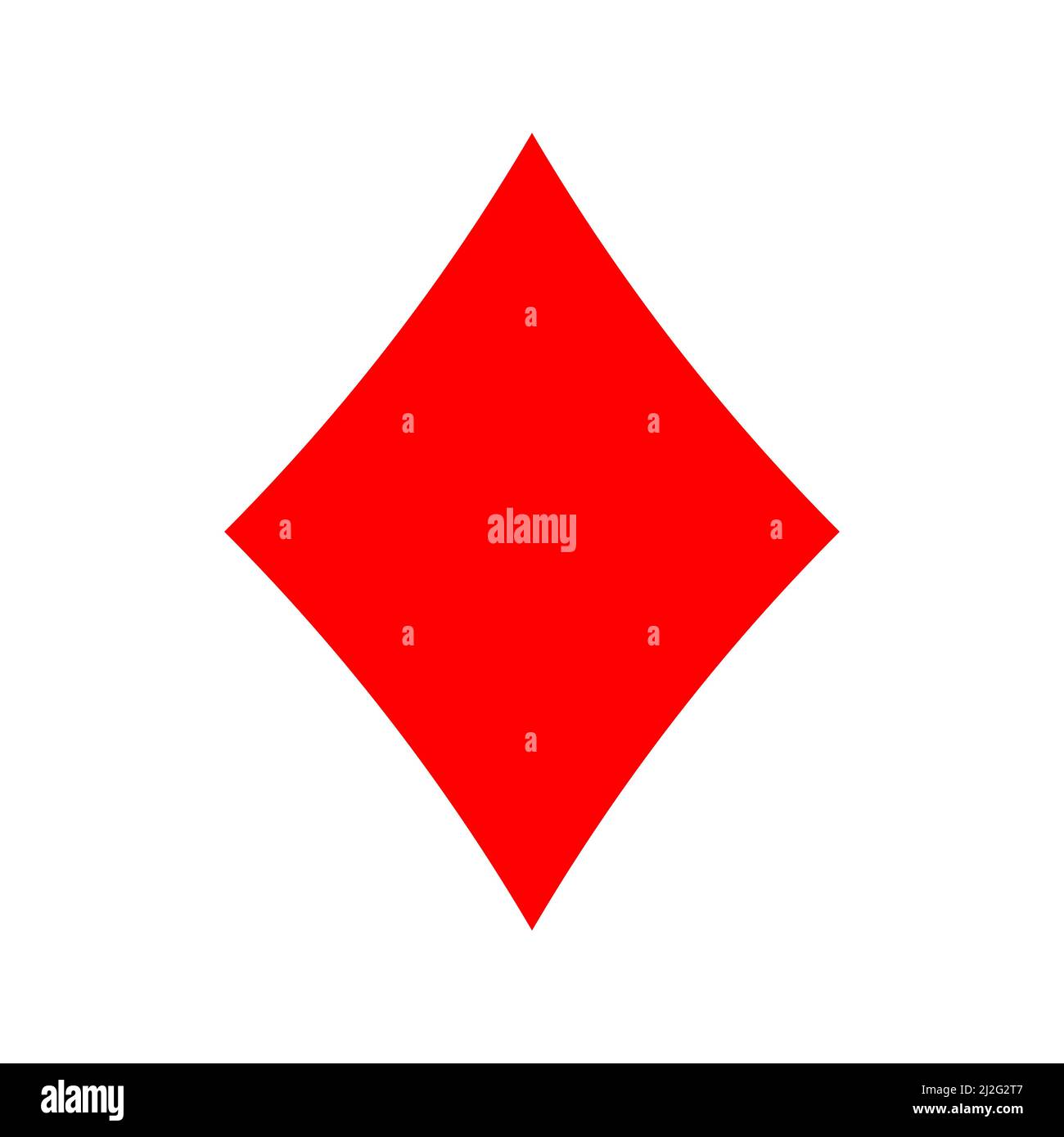 Symbole de costume de poker Red Diamond Illustration de Vecteur