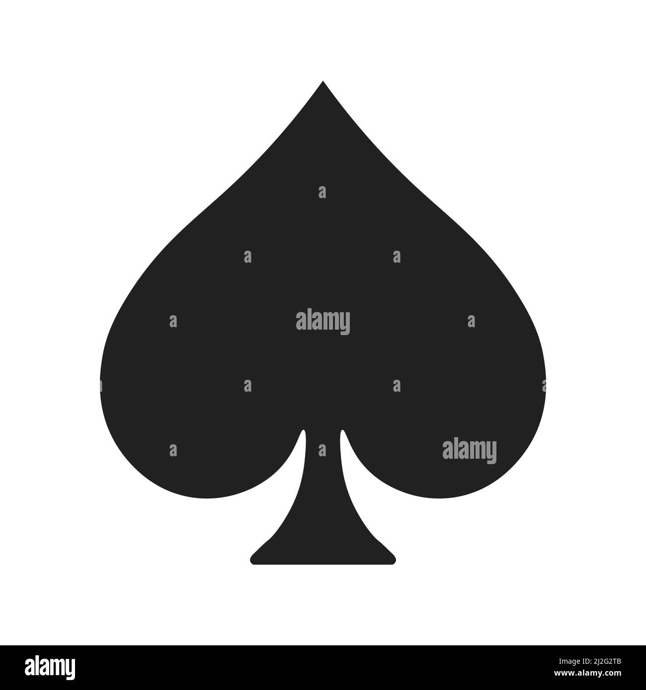 Symbole de combinaison de poker noire en bêche Illustration de Vecteur