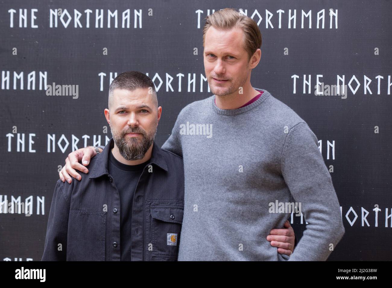 1 avril 2022, Rome, Italie: Alexander Skarsgard et Robert Eggers assistent à la photo du film ''The Northman'' à Rome (Credit image: © Matteo Nardone/Pacific Press via ZUMA Press Wire) Banque D'Images