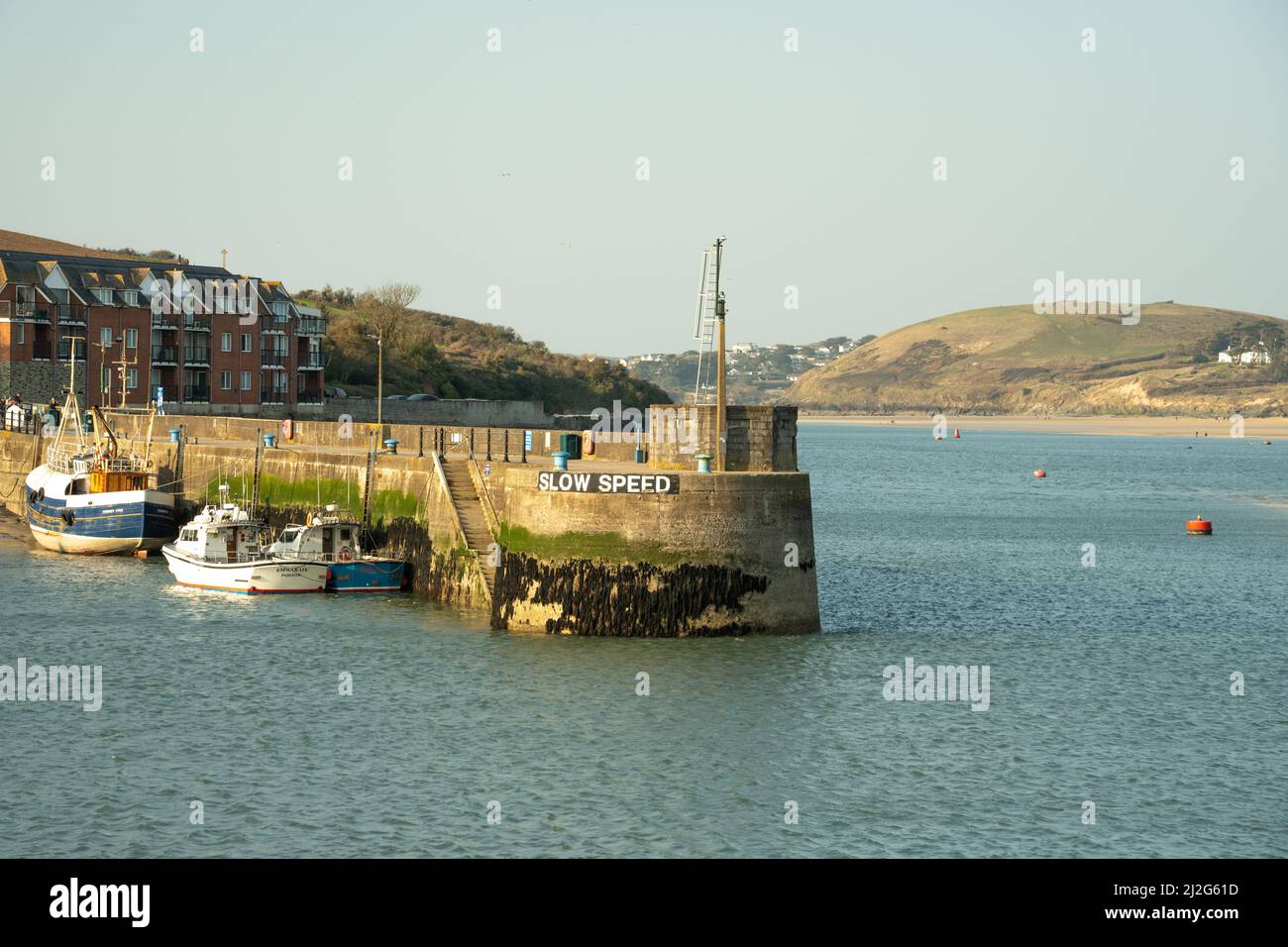 Bateaux de pêche au port de Padstow, Cornwall, Royaume-Uni. Banque D'Images