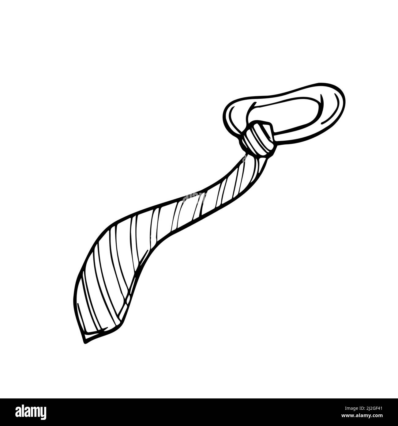Cravate Doodle, une illustration de papillon de dessin à la main d'une  cravate. Isolé sur blanc Image Vectorielle Stock - Alamy