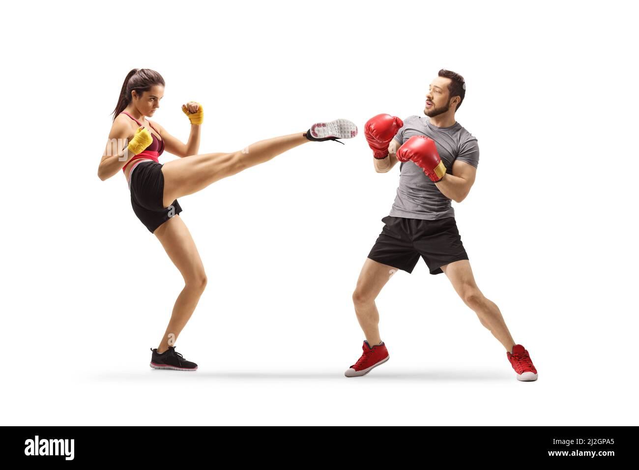 Man woman kick boxing Banque de photographies et d'images à haute  résolution - Alamy