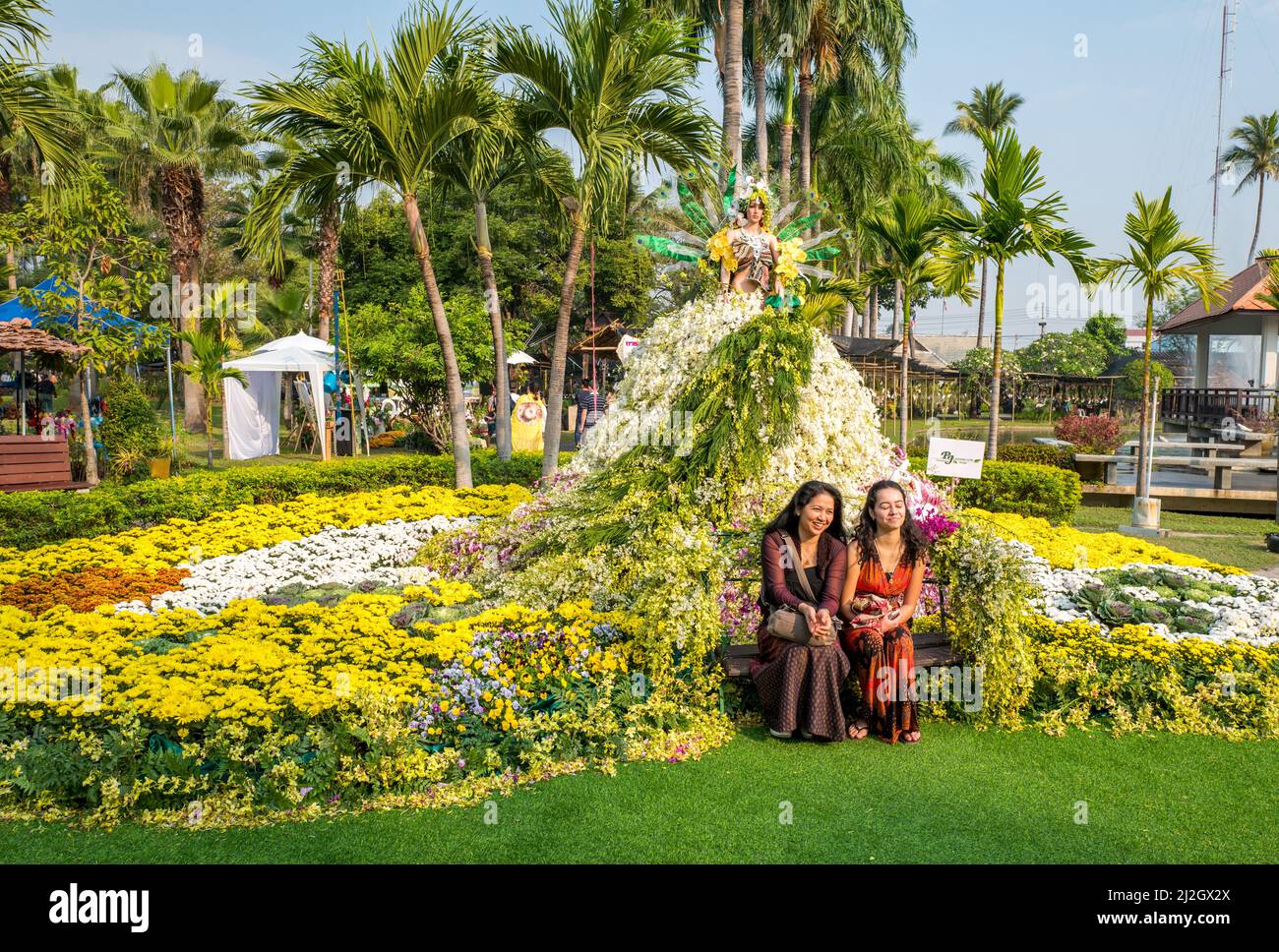 Le célèbre Festival des fleurs de Chiang Mai. Chiang Mai est une destination de voyage majeure dans le nord de la Thaïlande. Banque D'Images