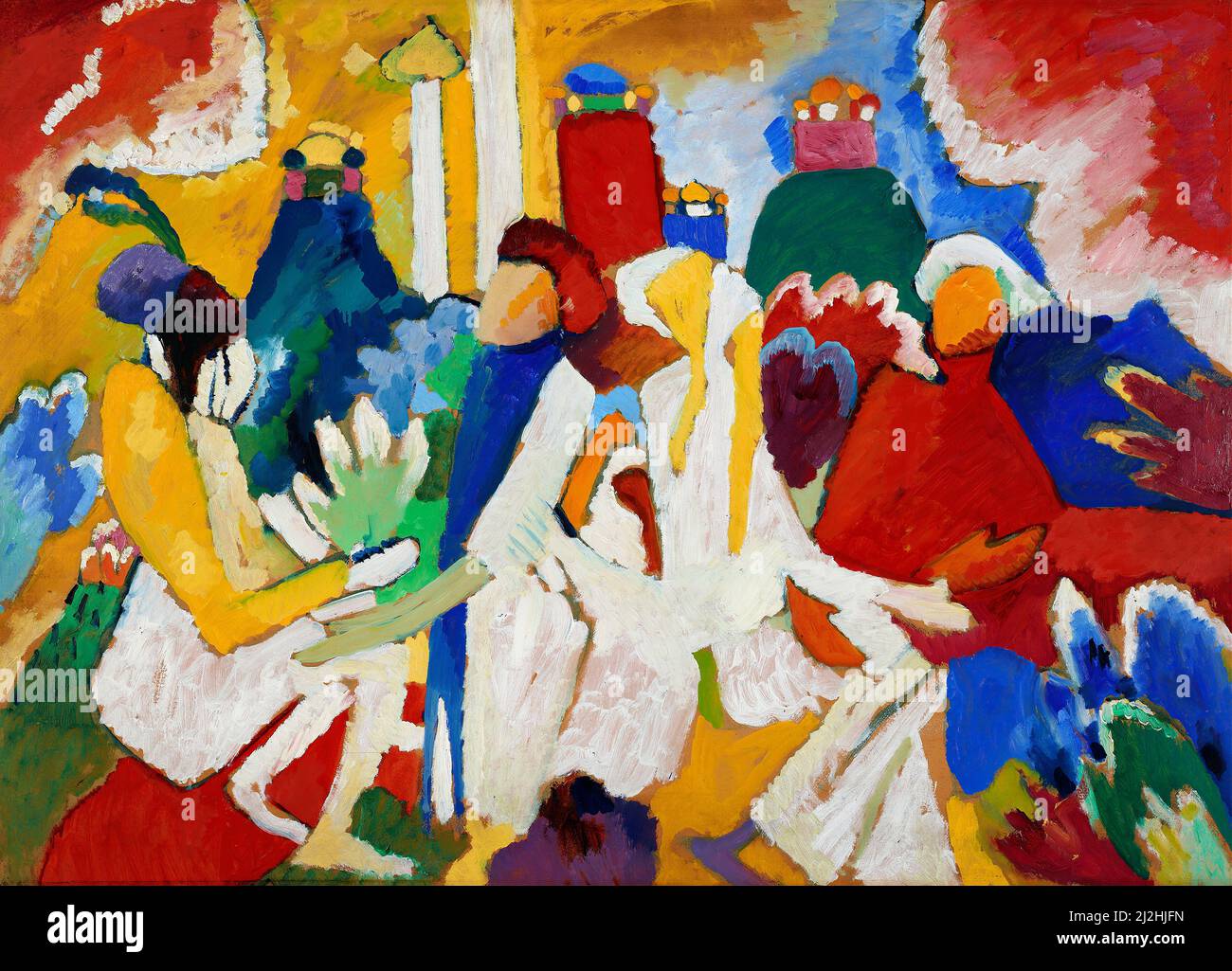 Art vintage par Wassily Kandinsky - Oriental (1909) Banque D'Images Art vintage par Wassily Kandinsky - Oriental (1909) Banque D'Images