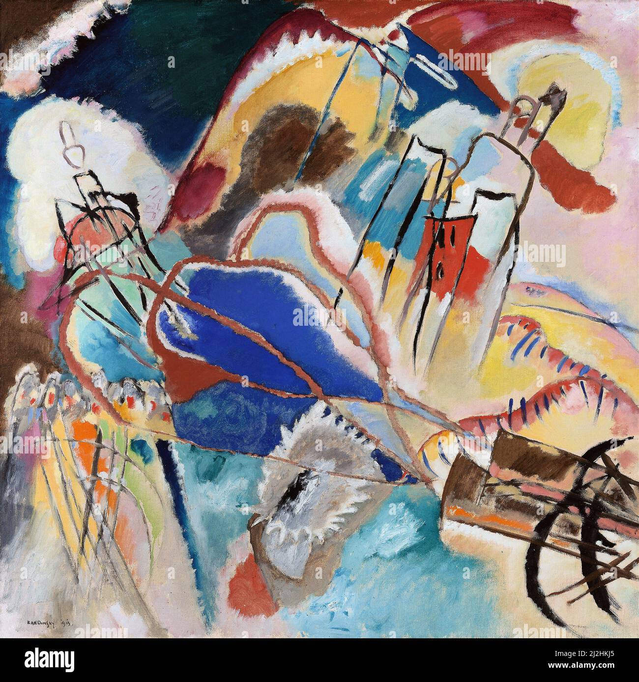 Peinture de Wassily Kandinsky, 1910s. Improvisation N° 30 (canons) (1913) Banque D'Images