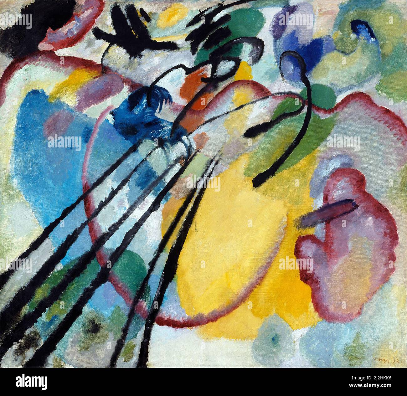 Peinture de Wassily Kandinsky, 1910s. Improvisation 26 (aviron) (1912). Banque D'Images