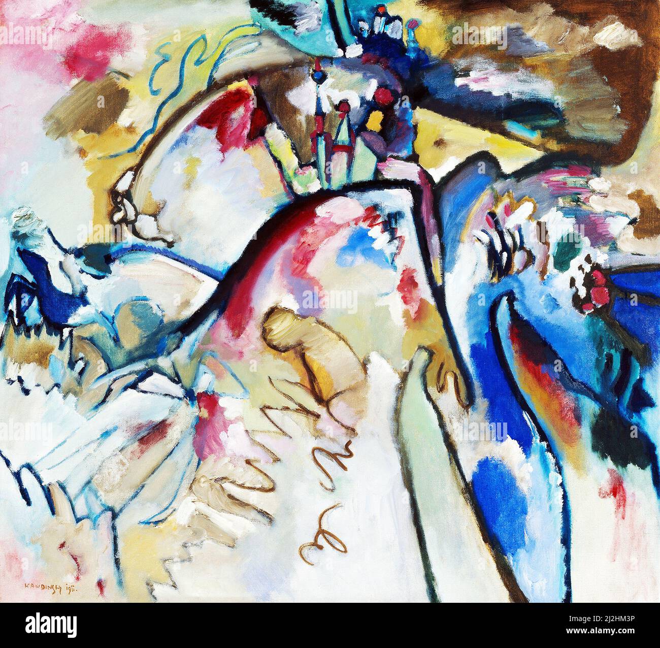 Peinture de Wassily Kandinsky, 1910s. Improvisation 21A (1911) Banque D'Images