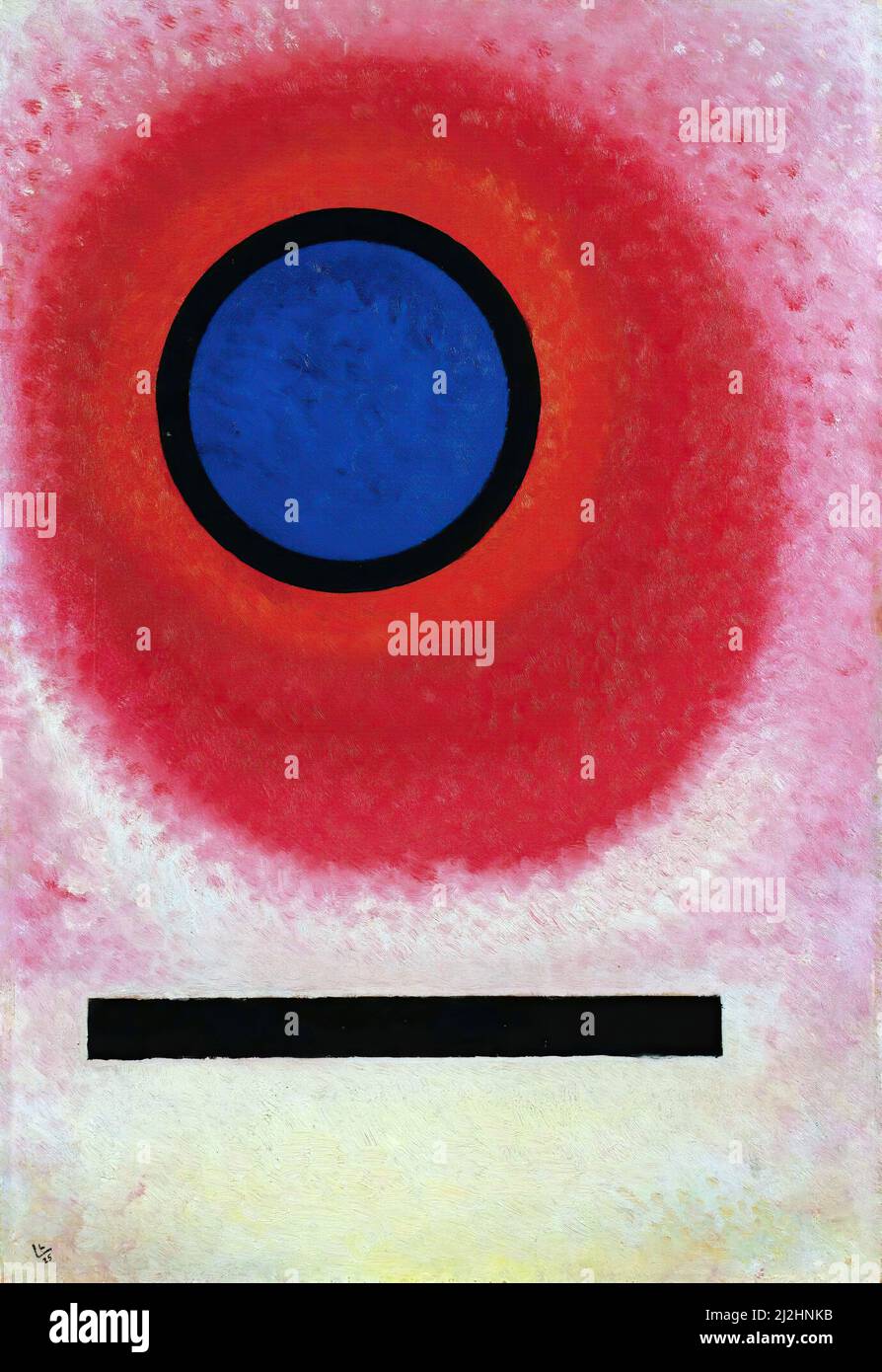 Peinture de Wassily Kandinsky, 1920s. Blauer Kreis n° 2 (cercle Bleu II) (1925) - cercle Bleu n° 2 Banque D'Images