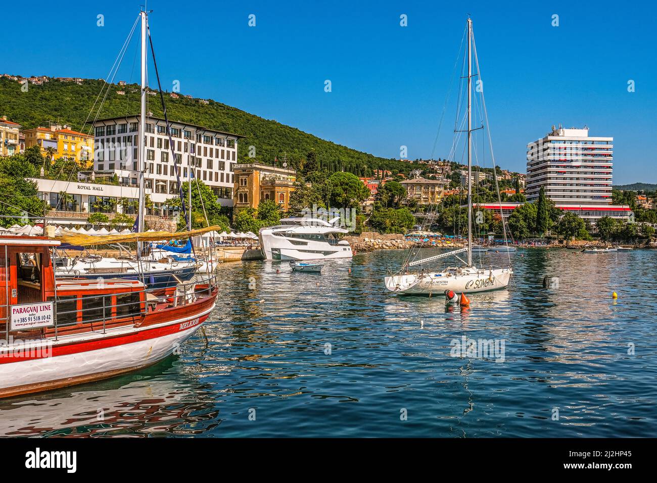 Republika Hrvatska, Croazia, Istrie, Abbazia, Opatija. Il porto Banque D'Images