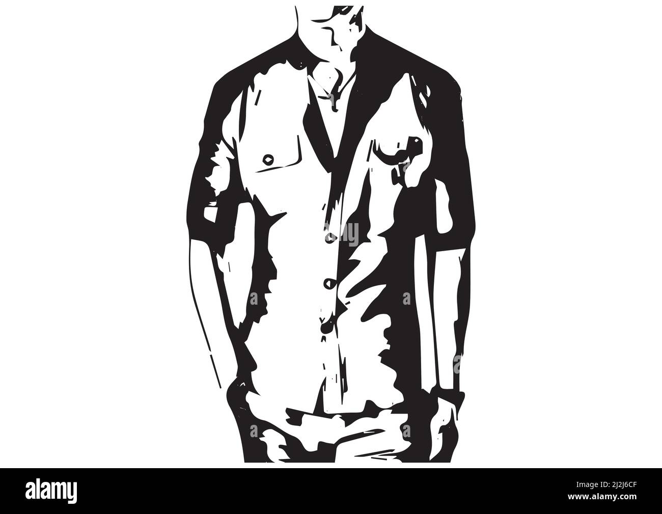 illustration d'un pantalon de chemise pour la beauté et l'art de la mode pour hommes dans le style de vêtement vectoriel pour hommes Illustration de Vecteur