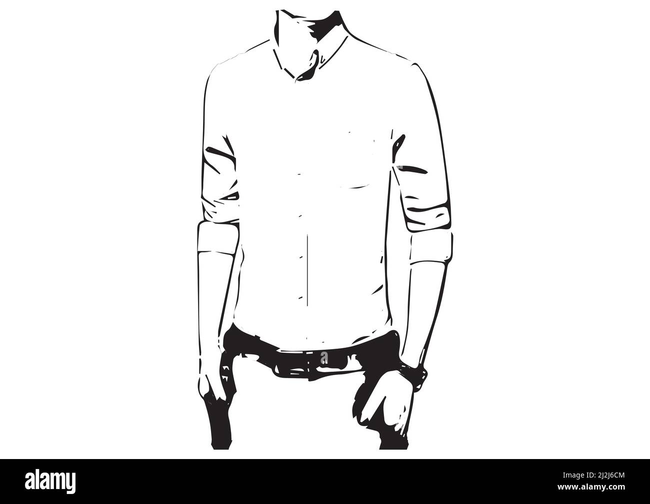 illustration d'un pantalon de chemise pour la beauté et l'art de la mode pour hommes dans le style de vêtement vectoriel pour hommes Illustration de Vecteur