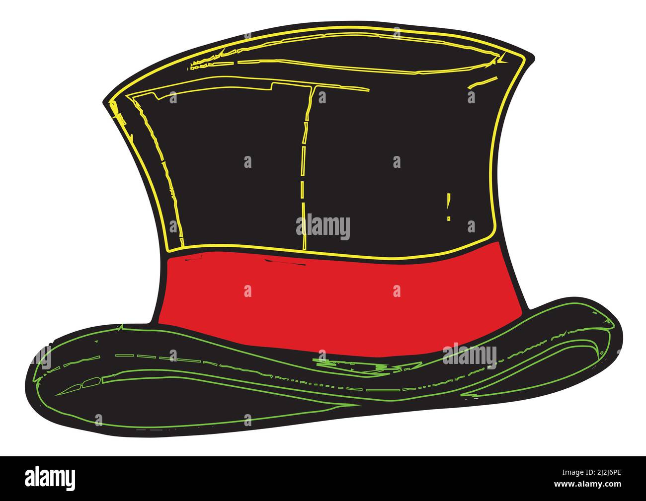 Illustration de chapeau de monstre dans le travail d'art de vecteur pour  hommes de mode professionnel de cow-boy chapeau et de chapeau collection  d'art de chapeau dans le travail de vecteur Image