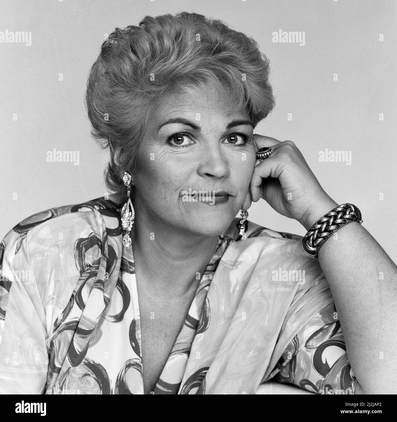 Studio portrait de l'actrice PAM St. Clement. 26th février 1988. Banque D'Images