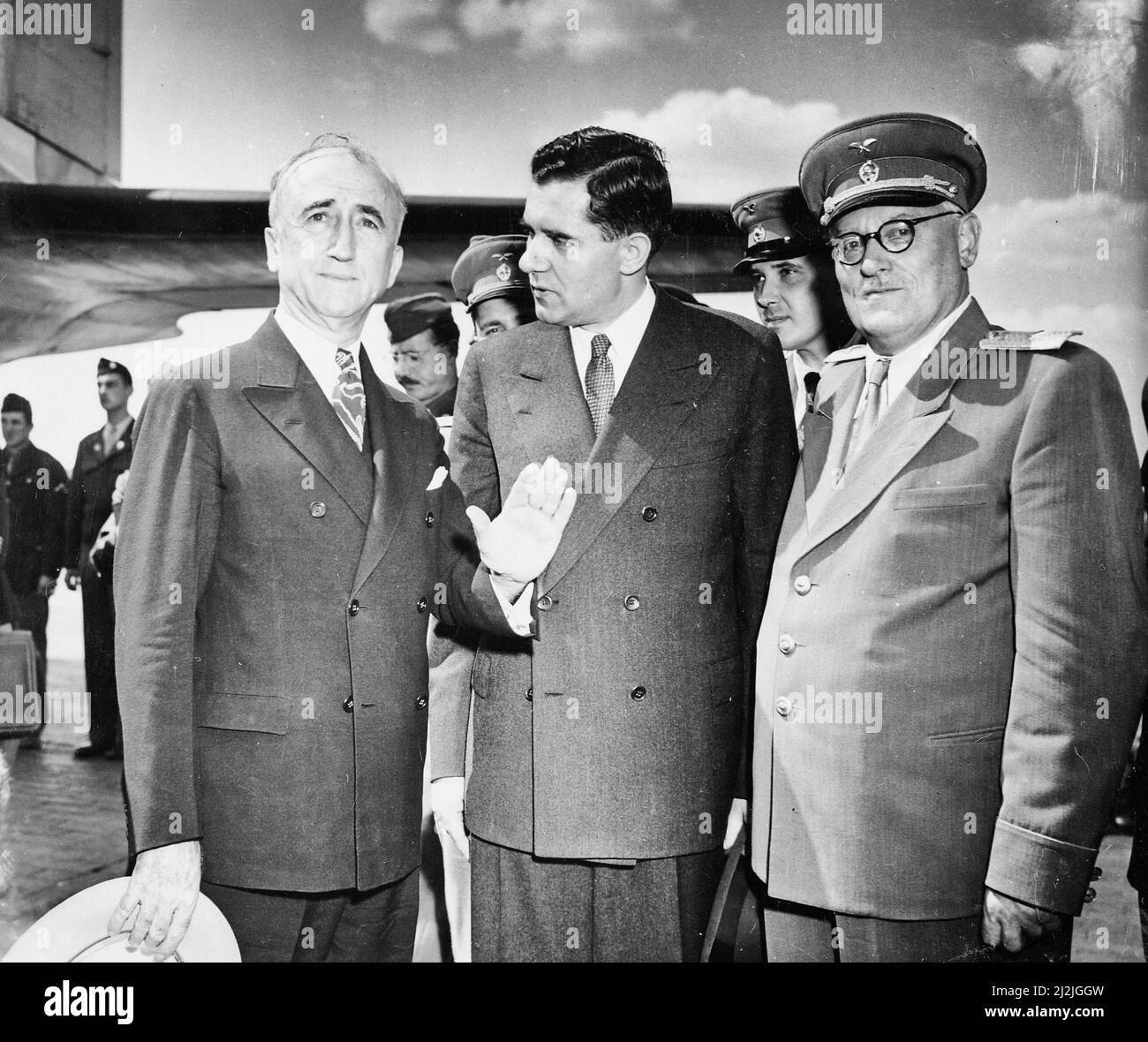 James Byrnes avec Gromyko et Vishinsky - juillet 1945 Banque D'Images