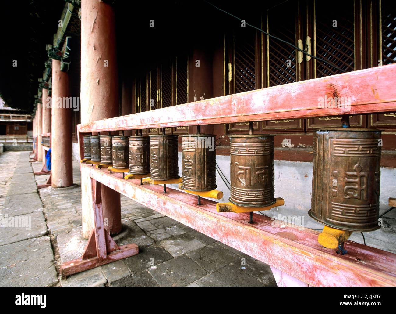 Mongolie. Le monastère de la paisible Felicity (Amarbayasgalant) est situé près de la rivière Selenge dans la vallée d'Iven. Banque D'Images