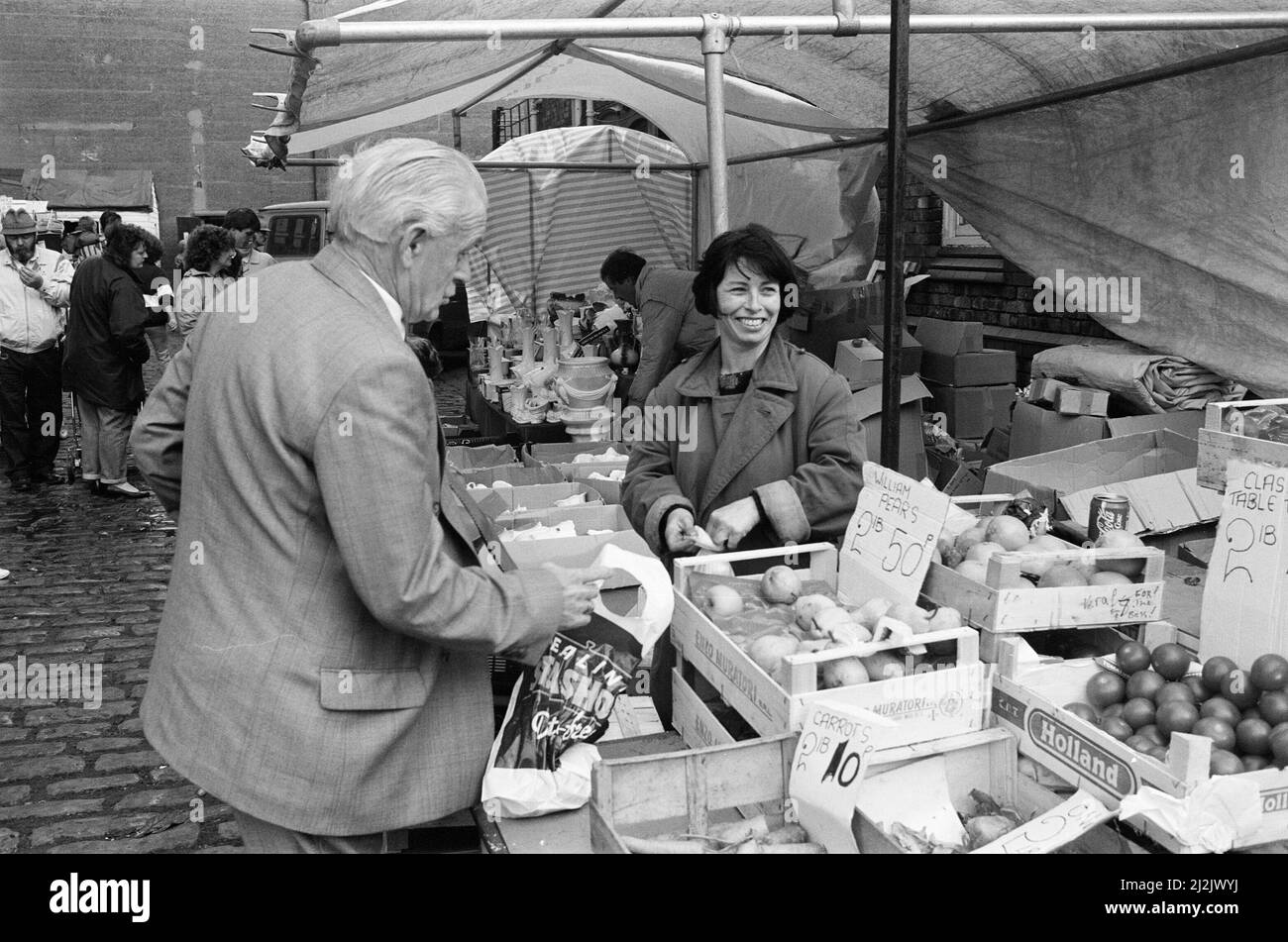 Heritage Market, Stanley Dock, Liverpool, 25th septembre 1988. Banque D'Images