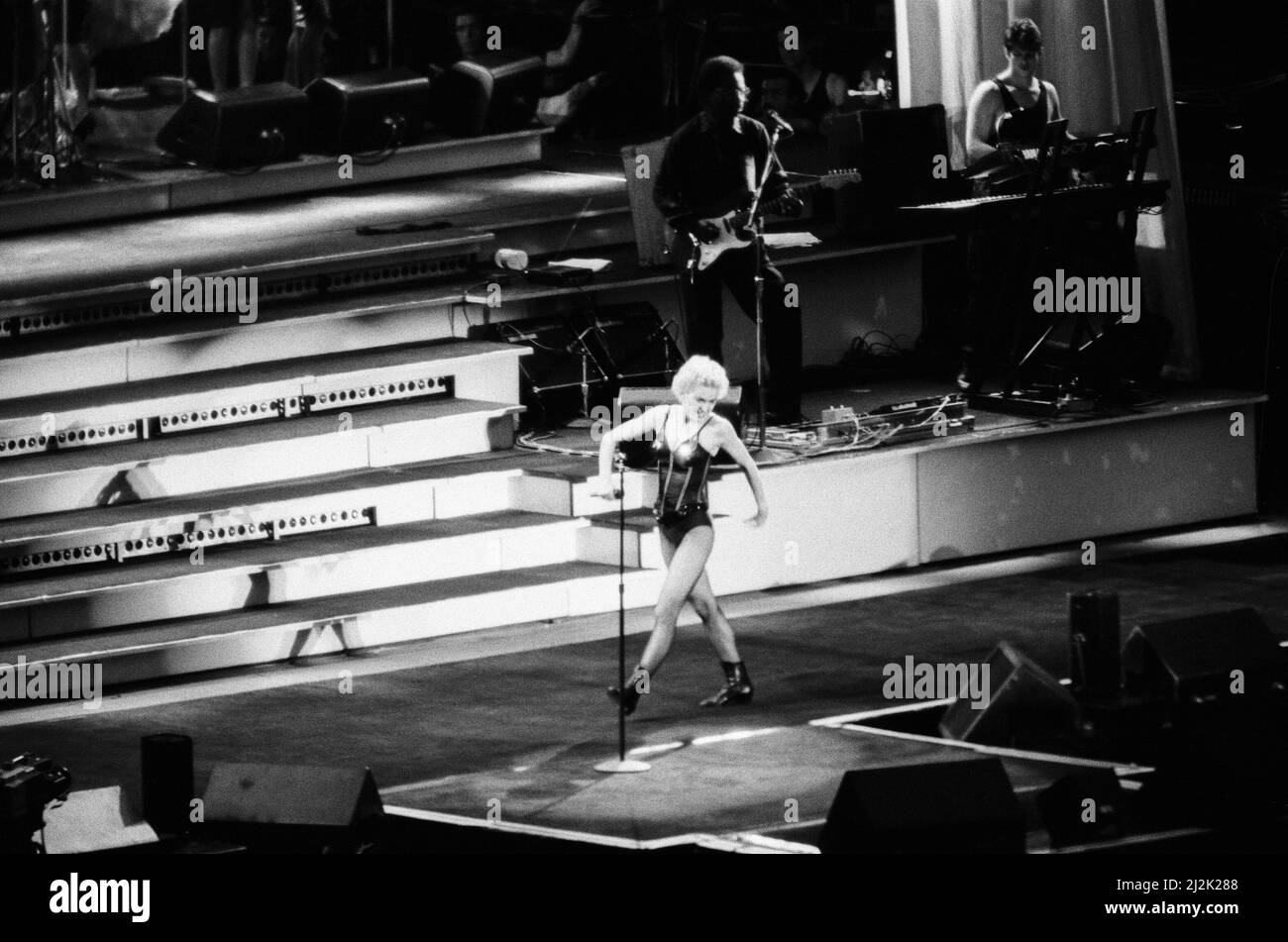 Madonna en concert. Who's that Girl World Tour, Wembley Stadium. 18th août 1987. Banque D'Images