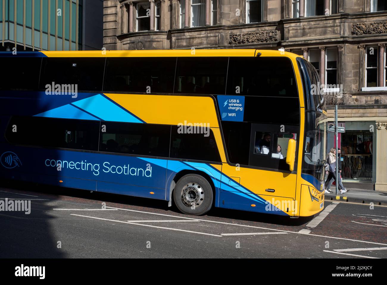 Scottish Citylink car à Édimbourg, Écosse, Royaume-Uni. Banque D'Images