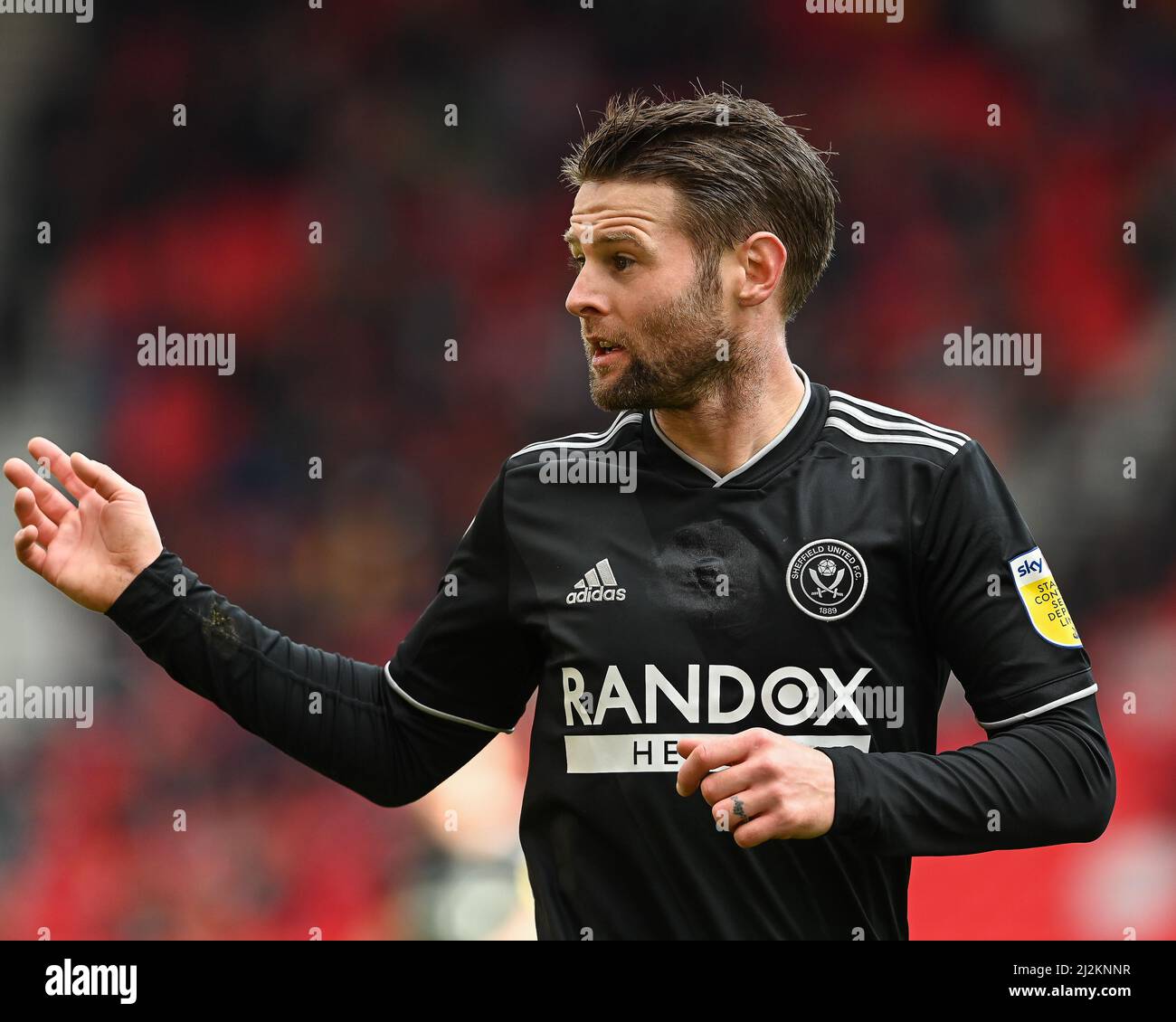 Oliver Norwood #16 de Sheffield United pendant le match à, le 4/2/2022. (Photo de Craig Thomas/News Images/Sipa USA) crédit: SIPA USA/Alay Live News Banque D'Images