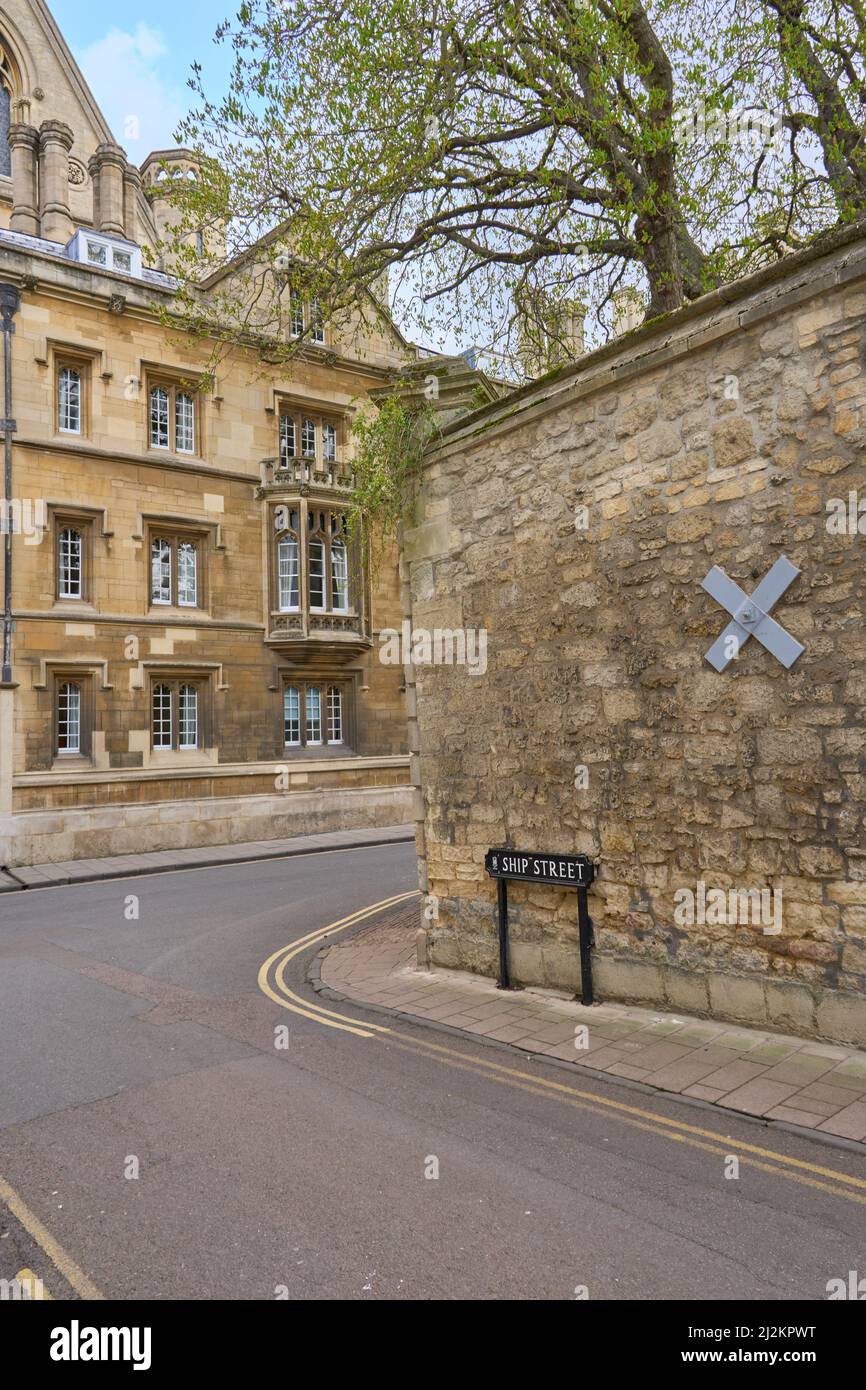 À l'angle de Ship Street et Turl Street, Oxford, Royaume-Uni Banque D'Images