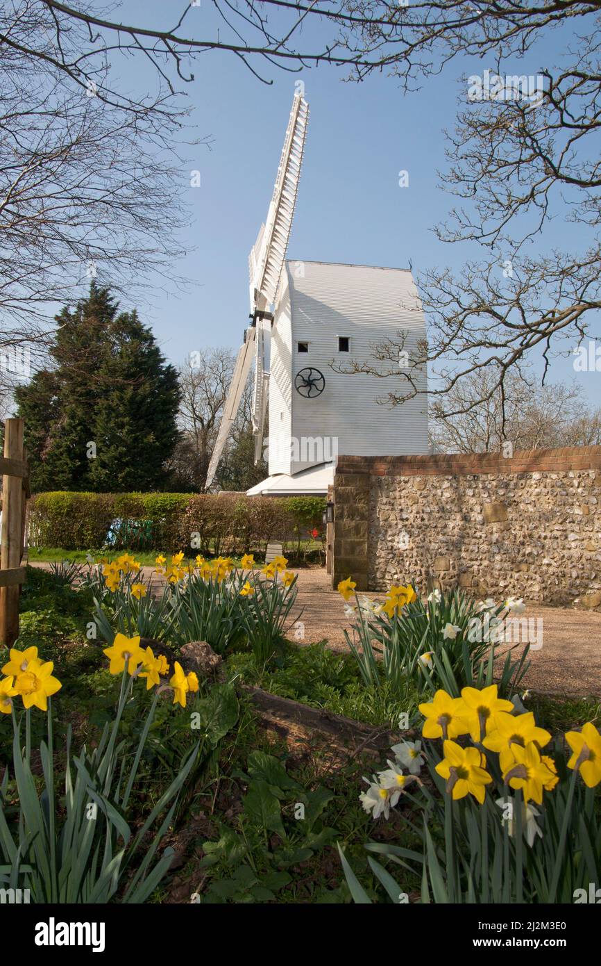 Oldland, moulin à poste restauré, Keymer, Hassocks, West Sussex, Angleterre [2022] Banque D'Images